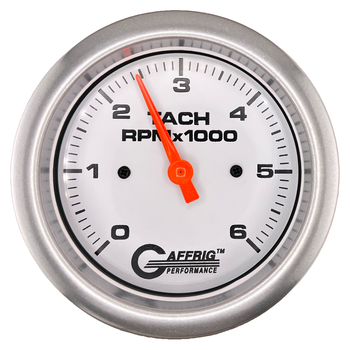 #194752 3 3/8 INCH ELECTRIC TACHOMETER 0-6000 RPM WHITE Platinum / Step