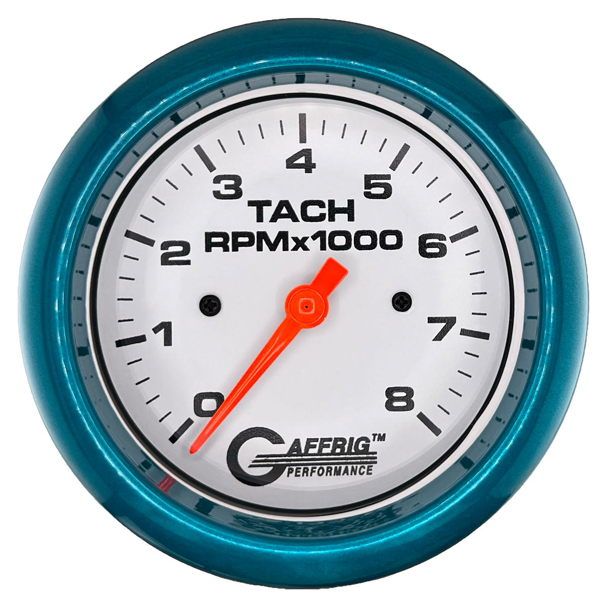 #194754 3 3/8 INCH ELECTRIC TACHOMETER 0-8000 RPM WHITE Teal / Step