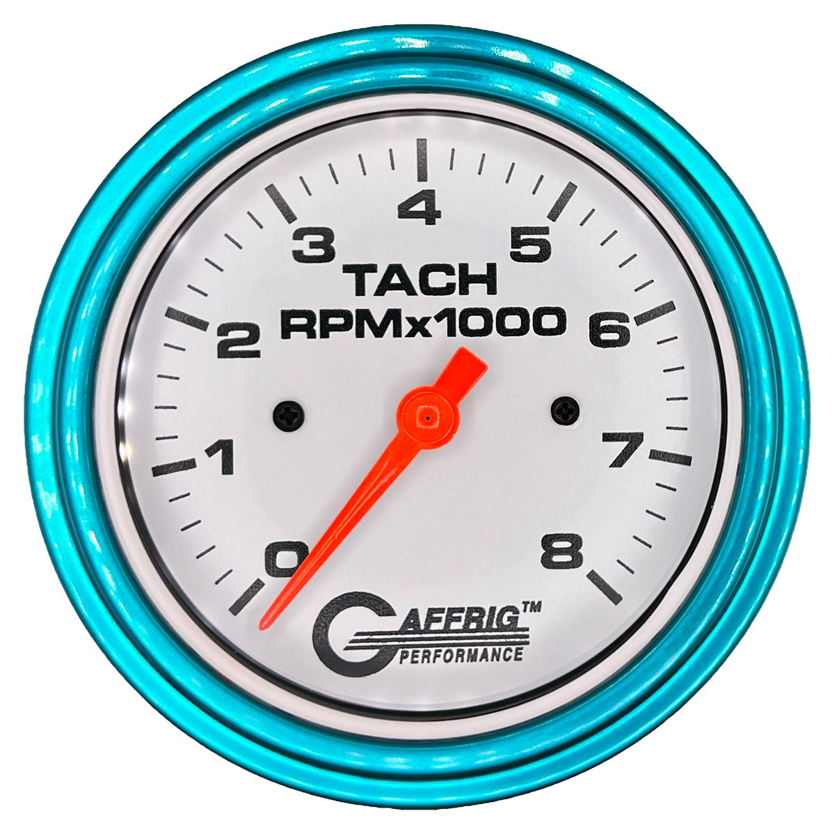 #194754 3 3/8 INCH ELECTRIC TACHOMETER 0-8000 RPM WHITE Teal / Step