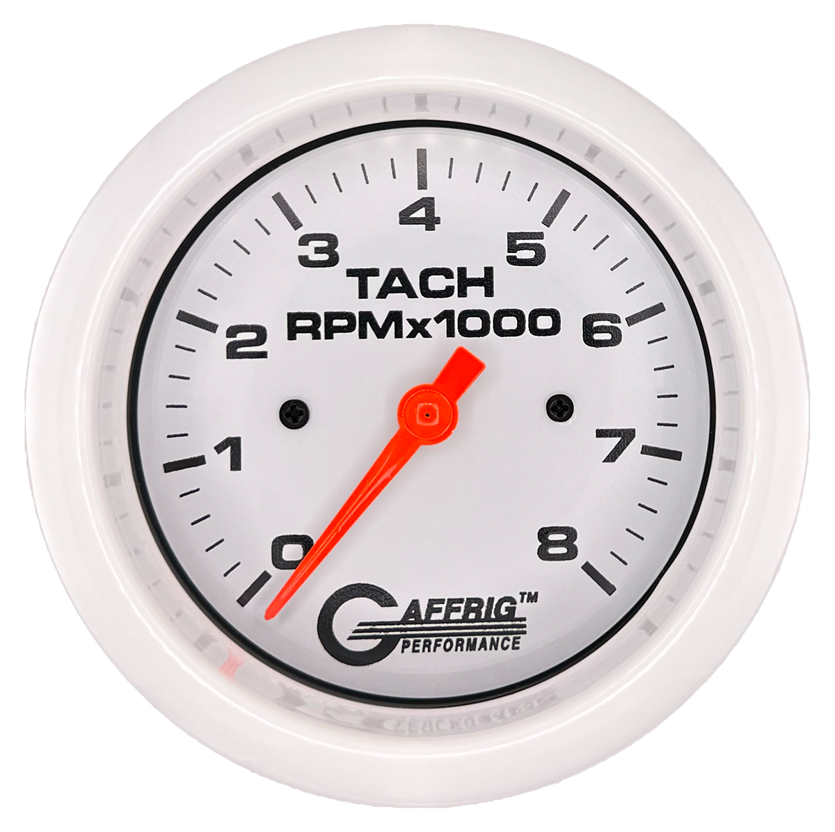 #194754 3 3/8 INCH ELECTRIC TACHOMETER 0-8000 RPM WHITE White / Fat