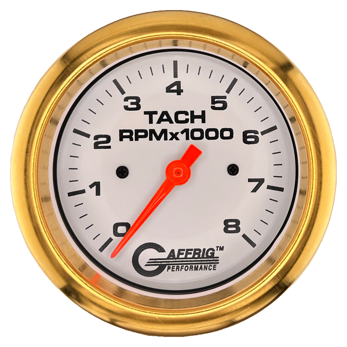 #194754 3 3/8 INCH ELECTRIC TACHOMETER 0-8000 RPM WHITE Gold / Step