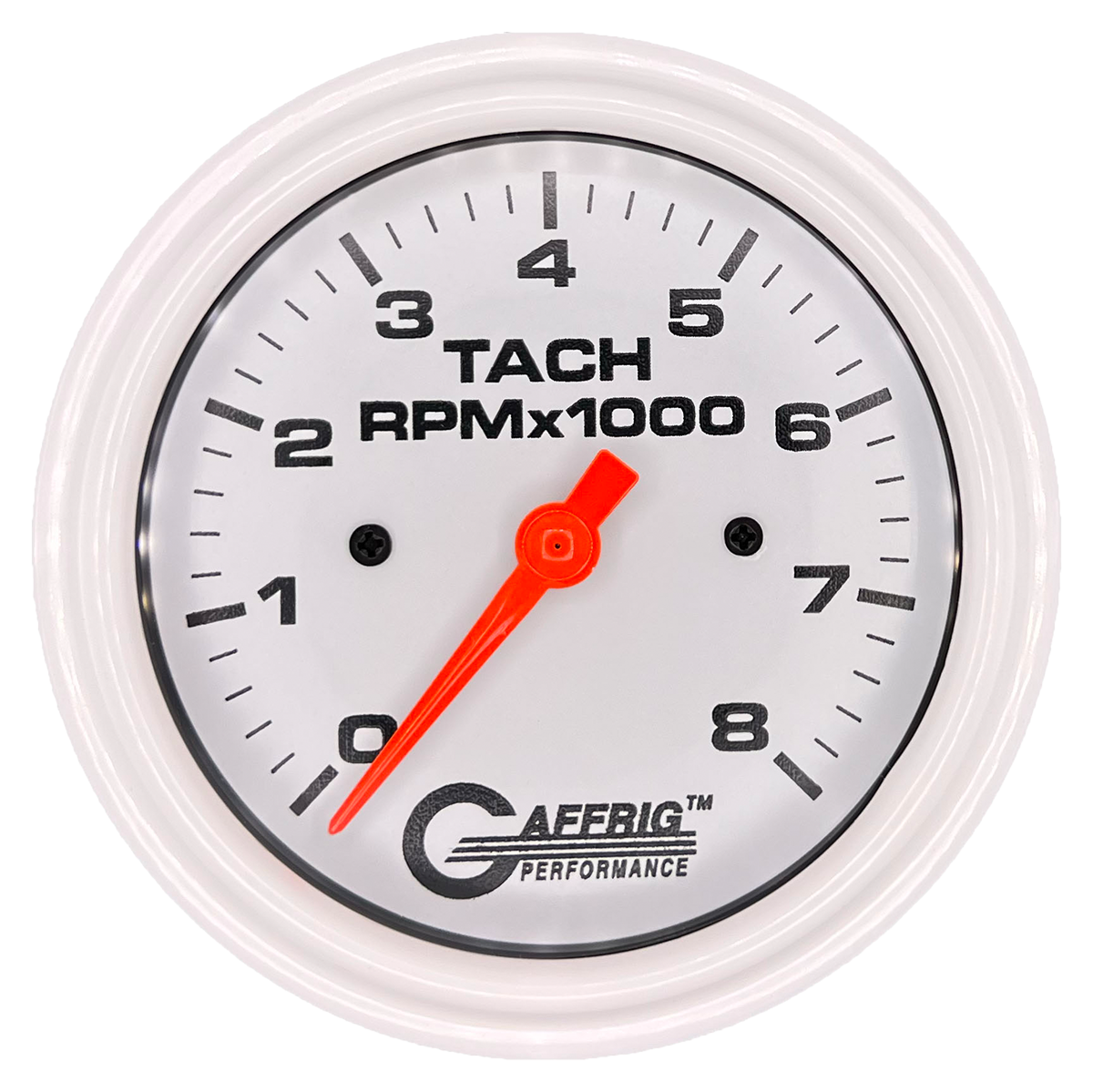 #194754 3 3/8 INCH ELECTRIC TACHOMETER 0-8000 RPM WHITE White / Step