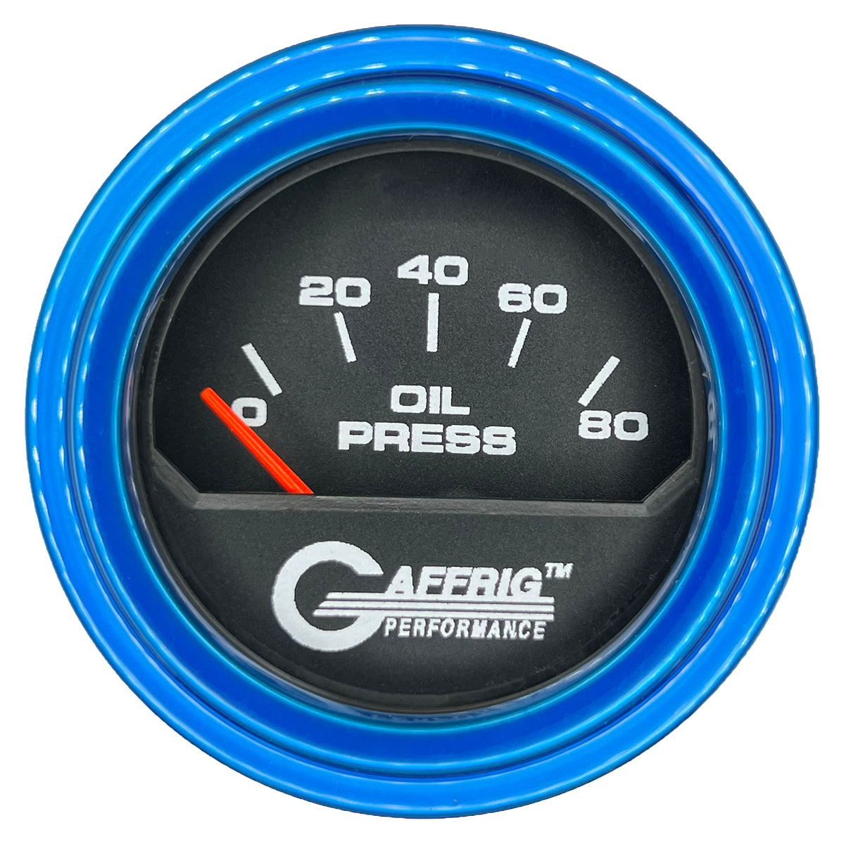 #195016 2 INCH ELECTRIC OIL PRESSURE 0-80 PSI Black Blue / Step