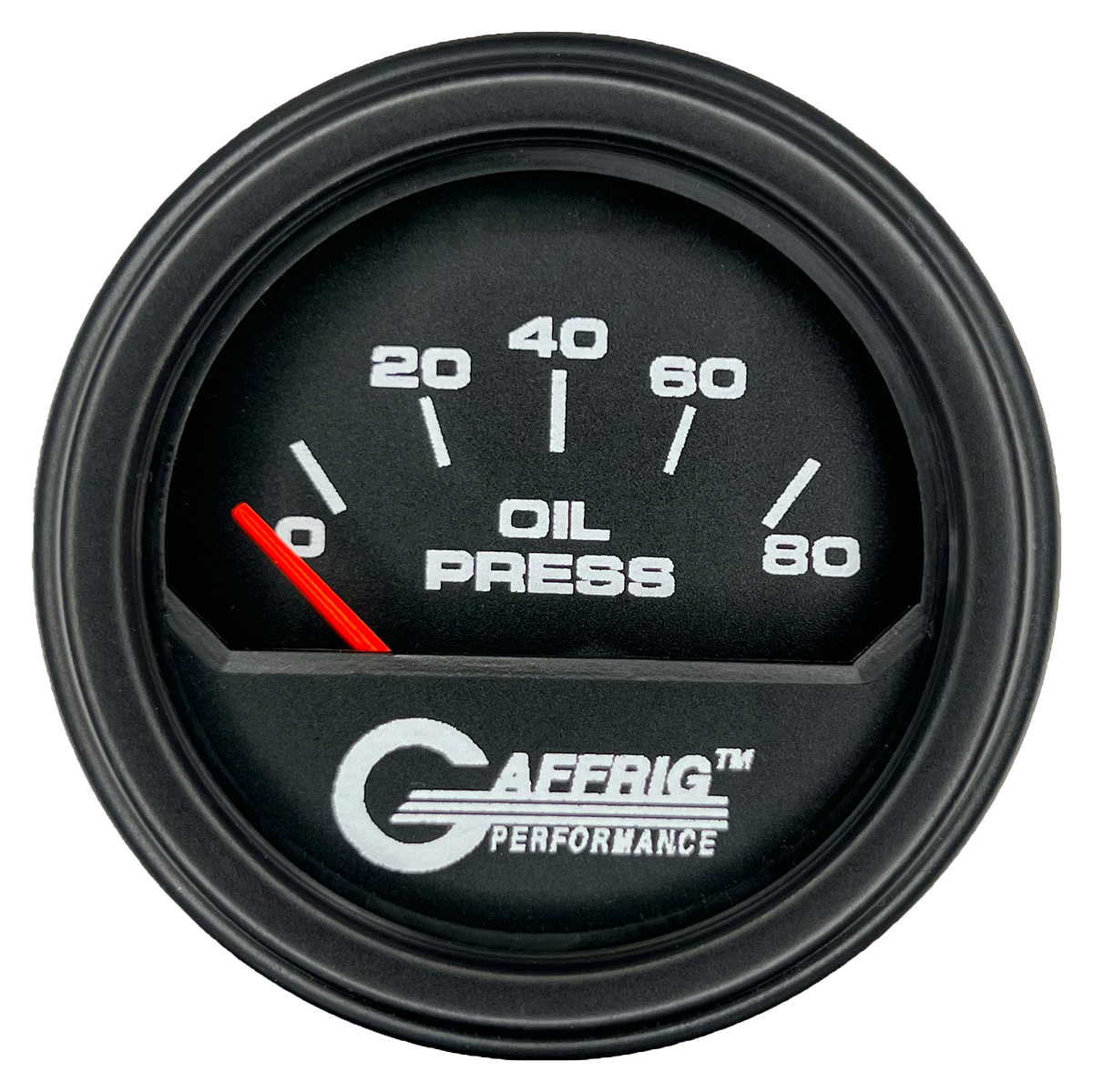 #195016 2 INCH ELECTRIC OIL PRESSURE 0-80 PSI Black Black / Step