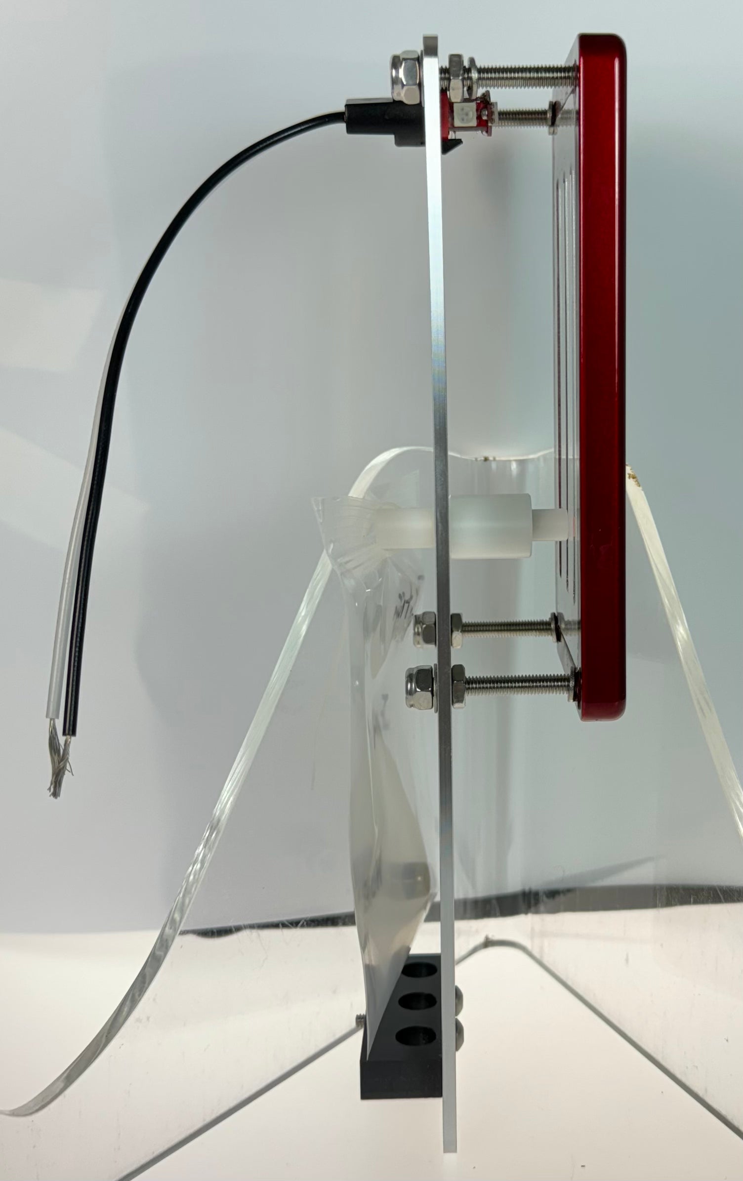 GAFFRIG PART #200 MECHANICAL INDICATOR, 1 DRIVE, MERCURY-CARD - WHITE DIAL RED