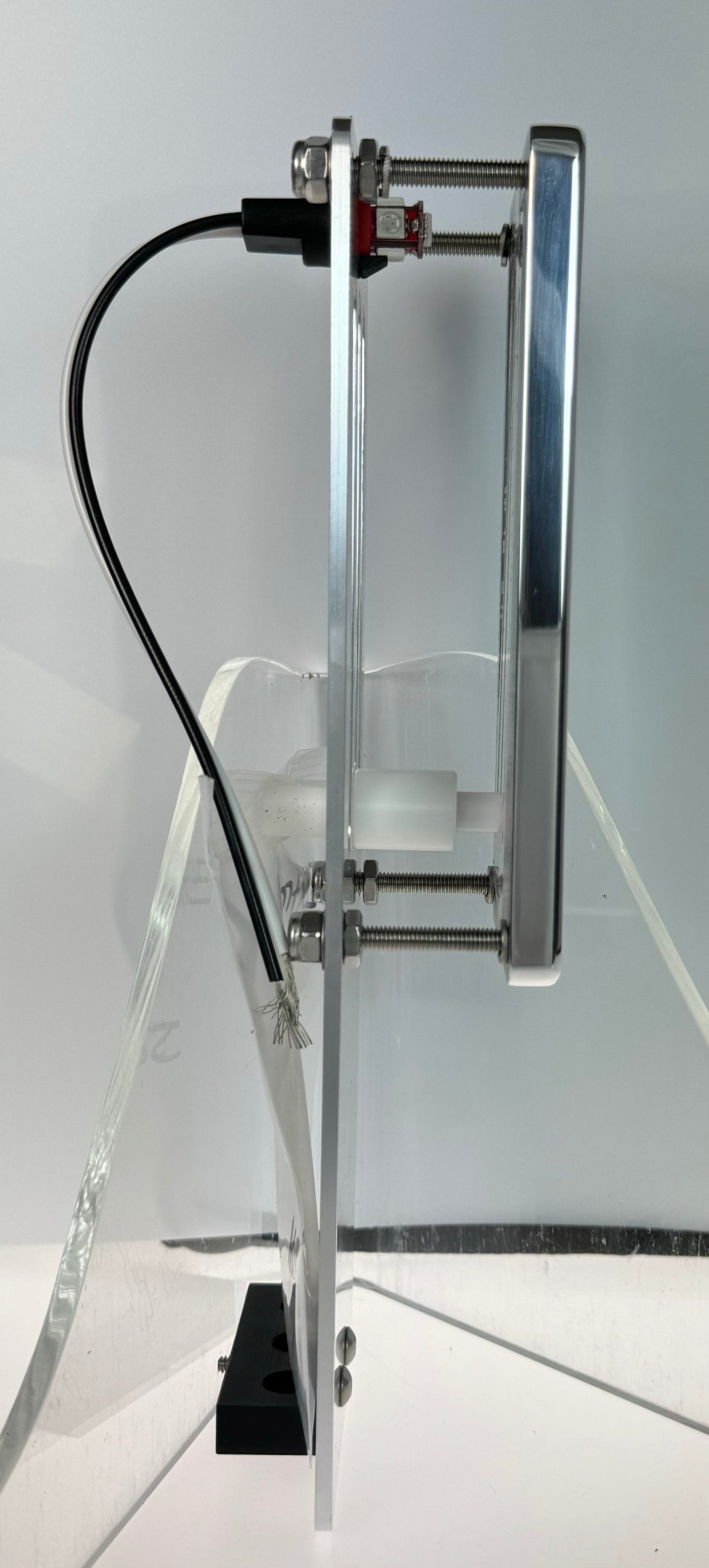 GAFFRIG PART #200 MECHANICAL INDICATOR, 1 DRIVE, MERCURY-CARD - WHITE DIAL CHROME