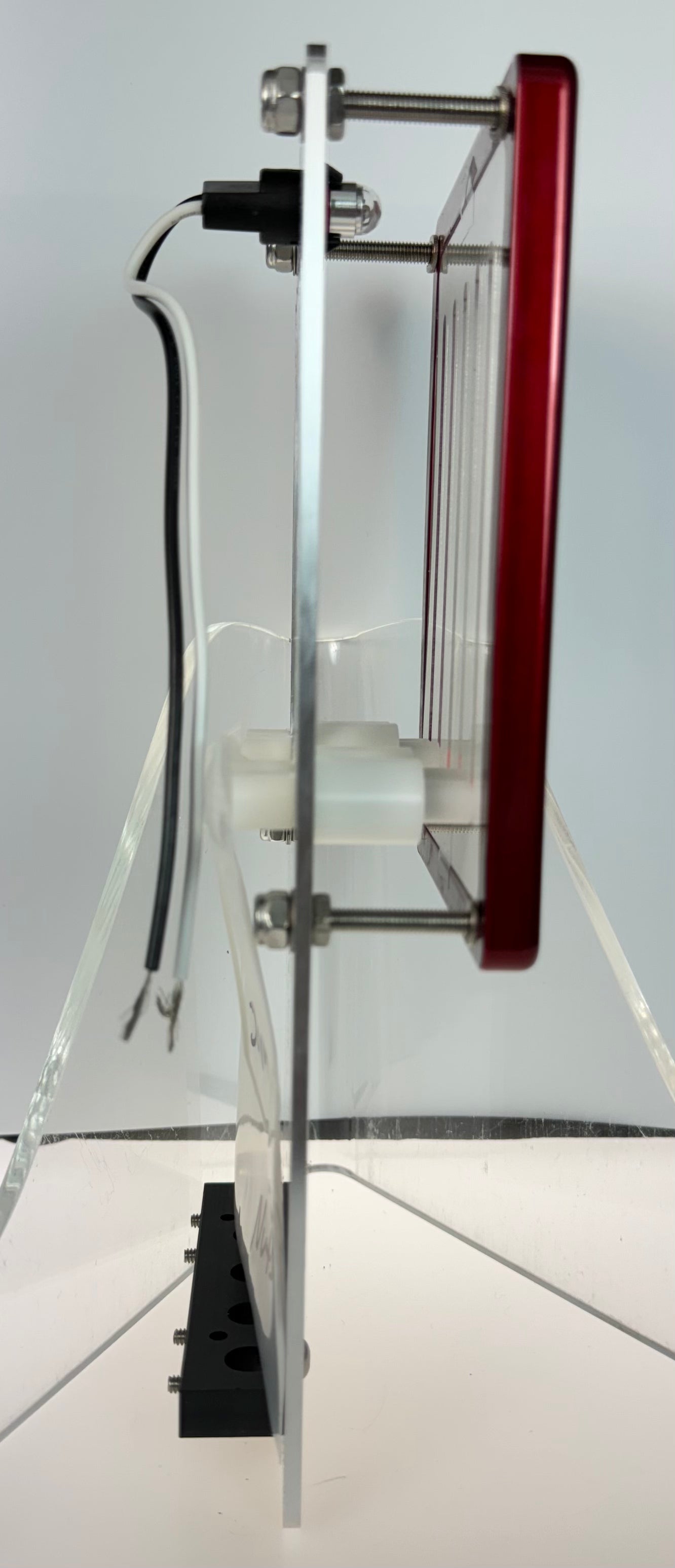 GAFFRIG PART #205 MECHANICAL INDICATOR, 2 DRIVES/2 TABS, MERCURY- CARD - WHITE DIAL RED