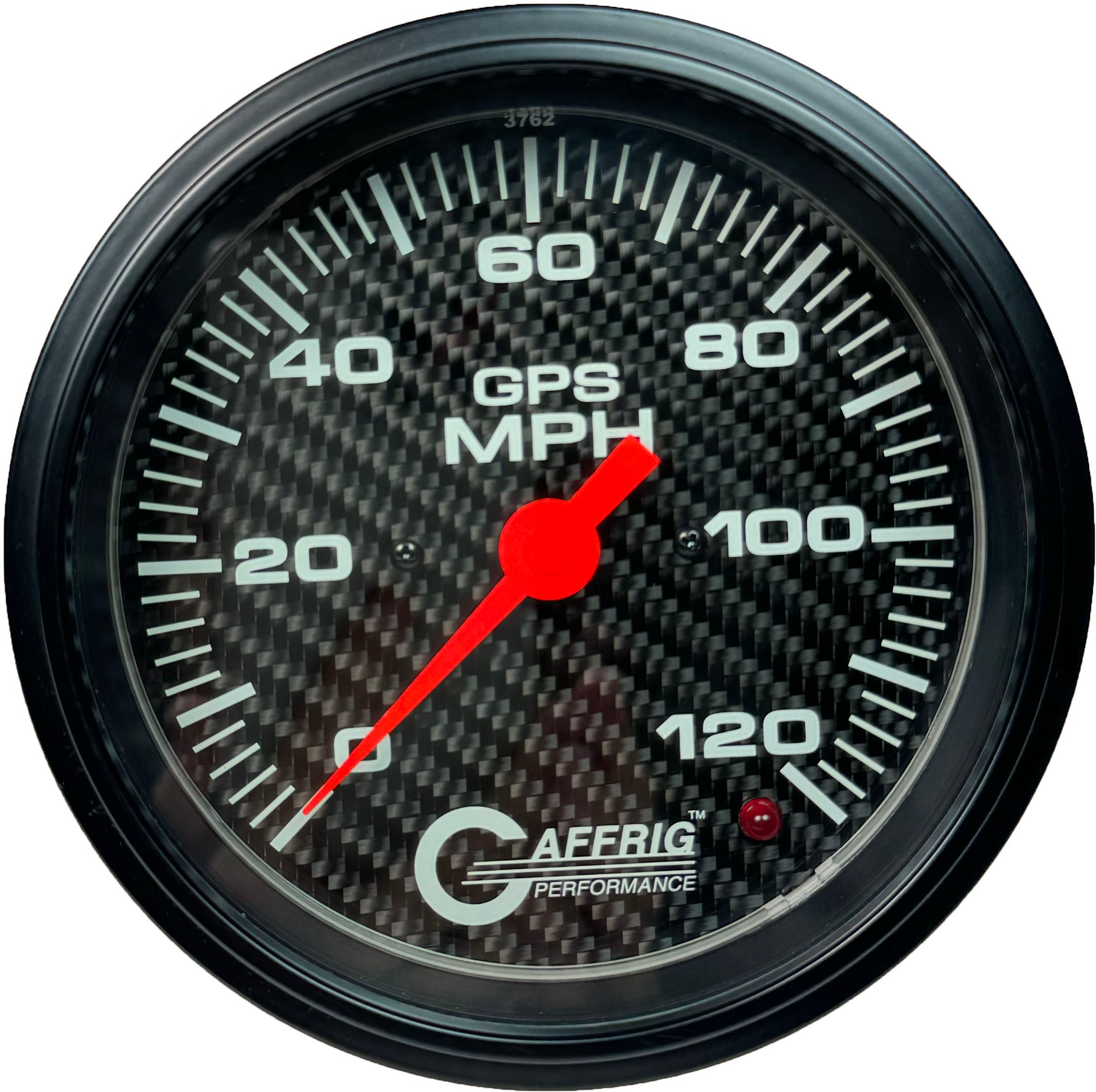 GAFFRIG PART #4050 4 5/8 INCH GPS ANALOG 120 MPH SPEEDOMETER GAUGE KIT CARBON FIBER NO FAT RIM (STANDARD)