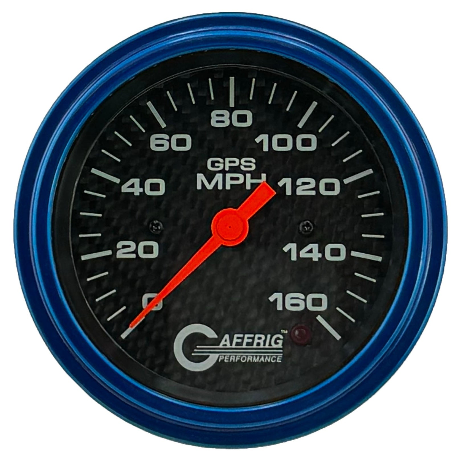 GAFFRIG PART #4058 3 3/8 INCH GPS ANALOG 160 MPH SPEEDOMETER GAUGE KIT CARBON FIBER