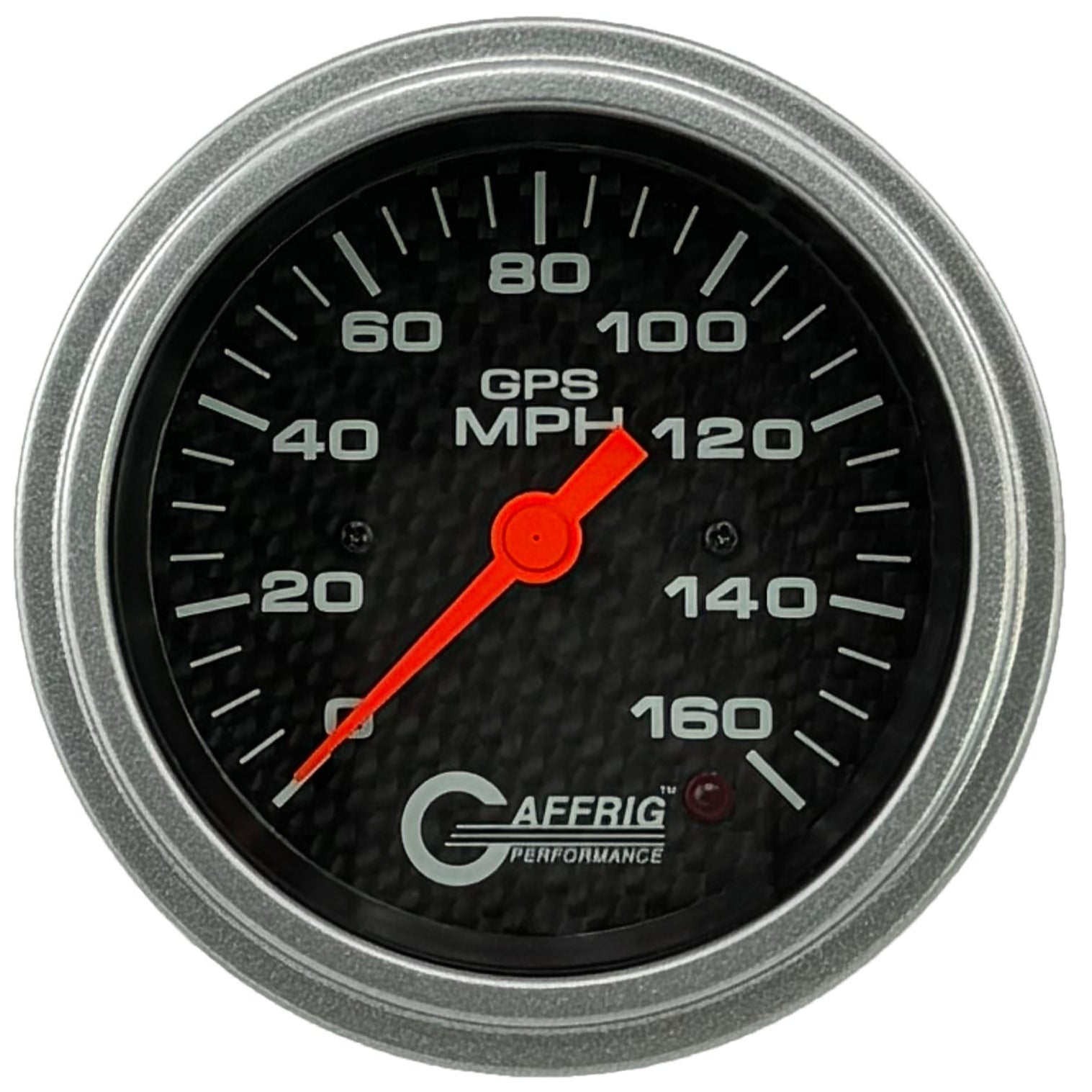 GAFFRIG PART #4058 3 3/8 INCH GPS ANALOG 160 MPH SPEEDOMETER GAUGE KIT CARBON FIBER