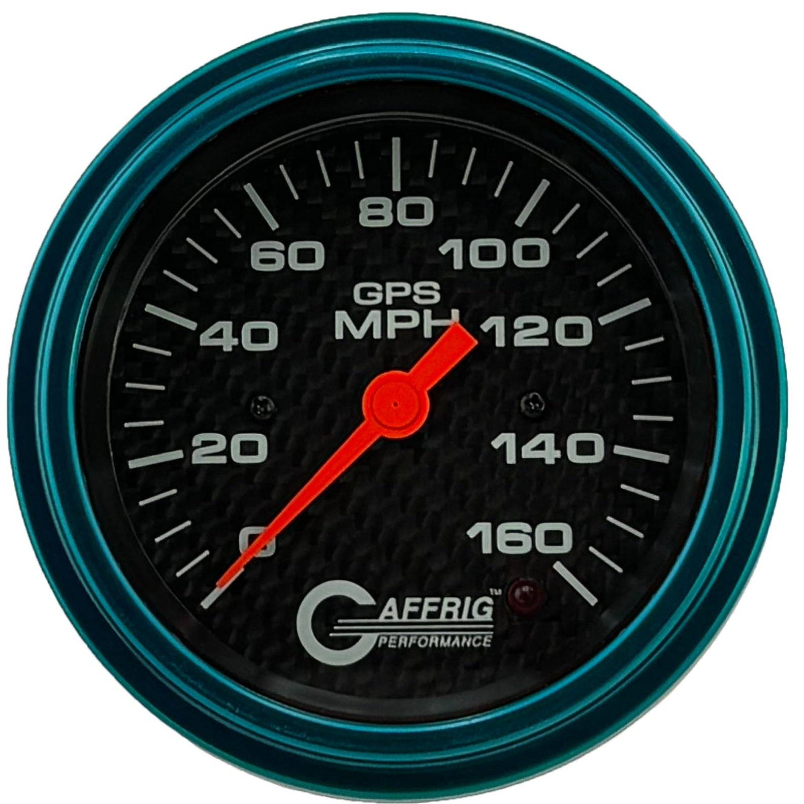 GAFFRIG PART #4058 3 3/8 INCH GPS ANALOG 160 MPH SPEEDOMETER GAUGE KIT CARBON FIBER