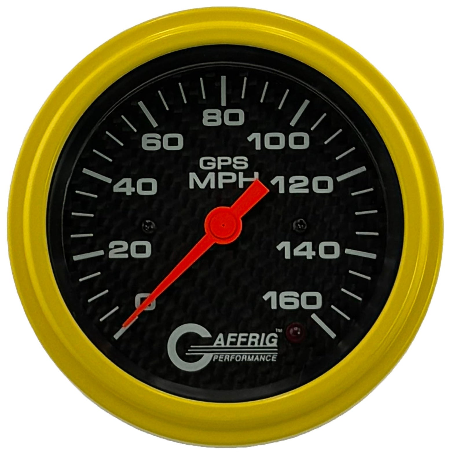 GAFFRIG PART #4058 3 3/8 INCH GPS ANALOG 160 MPH SPEEDOMETER GAUGE KIT CARBON FIBER
