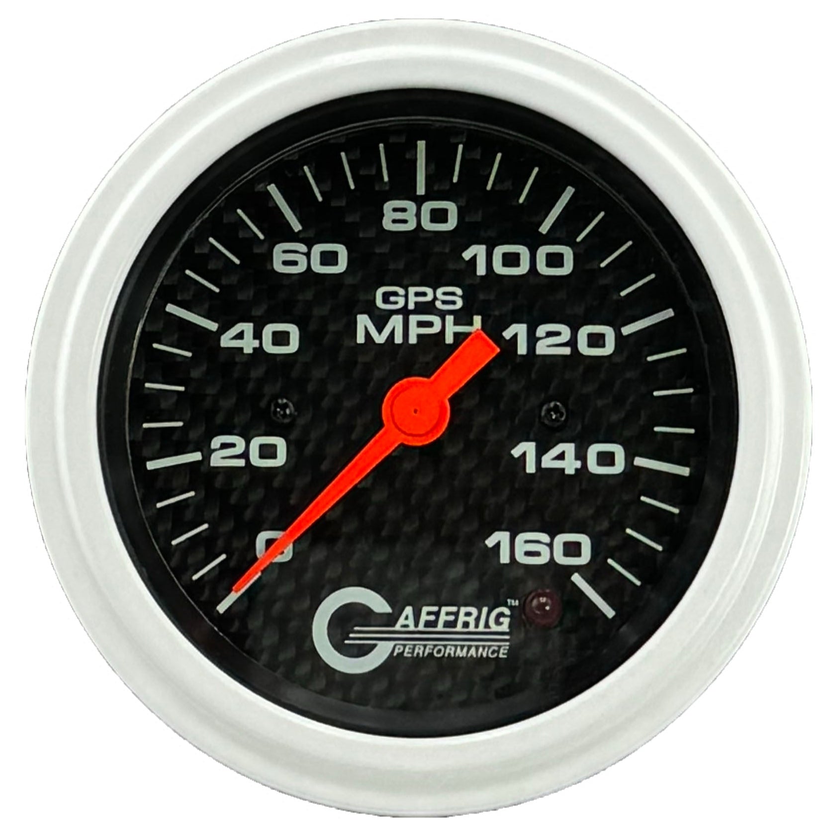 GAFFRIG PART #4058 3 3/8 INCH GPS ANALOG 160 MPH SPEEDOMETER GAUGE KIT CARBON FIBER