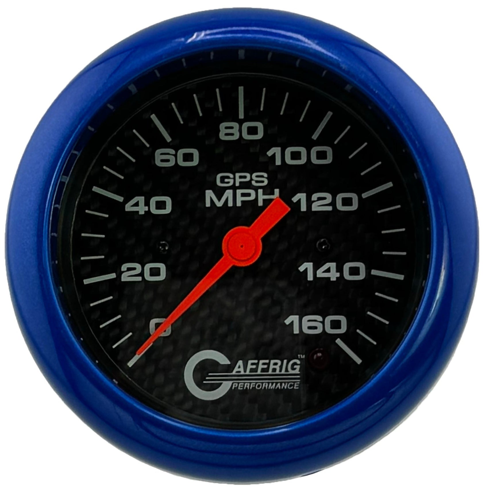 GAFFRIG PART #4058 3 3/8 INCH GPS ANALOG 160 MPH SPEEDOMETER GAUGE KIT CARBON FIBER