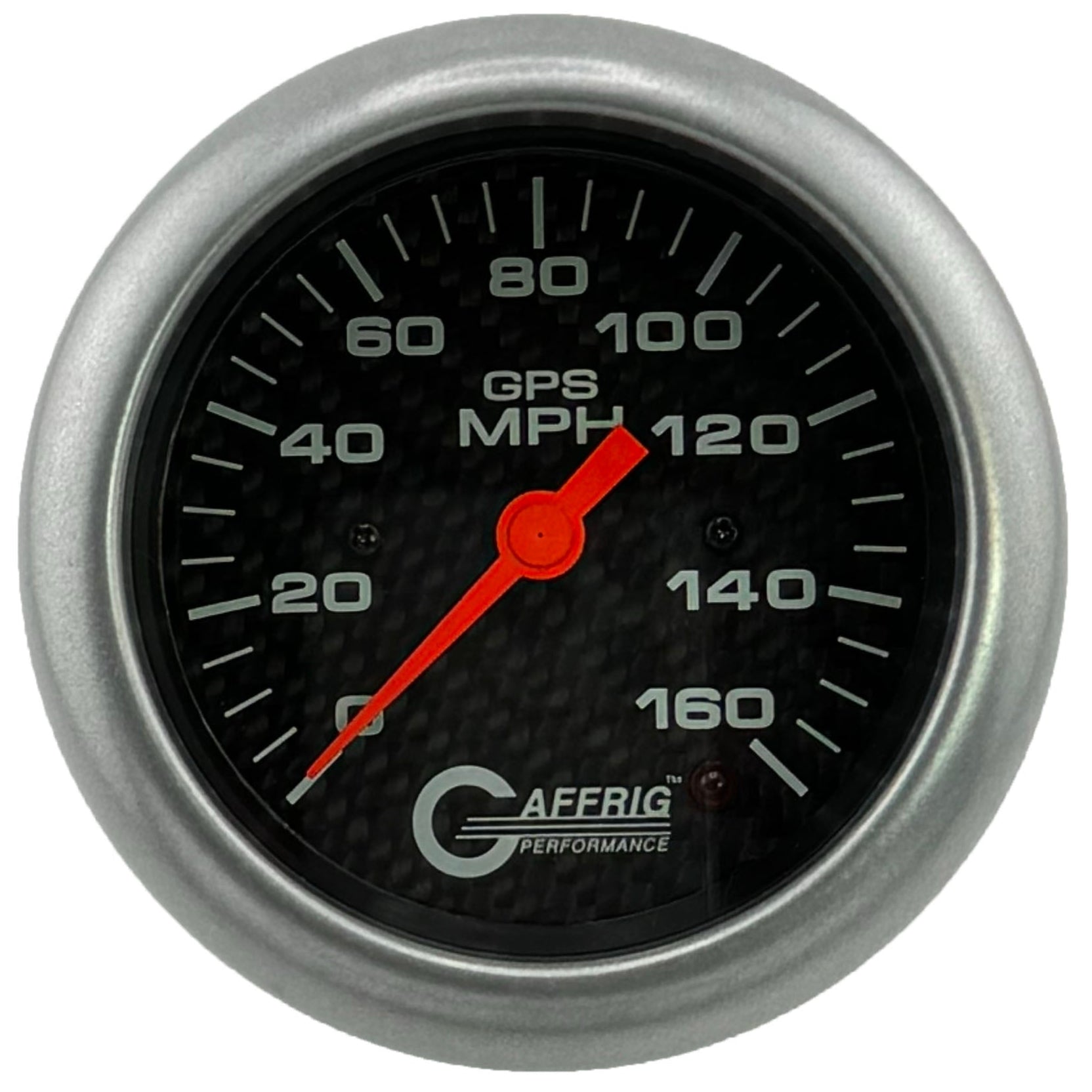 GAFFRIG PART #4058 3 3/8 INCH GPS ANALOG 160 MPH SPEEDOMETER GAUGE KIT CARBON FIBER
