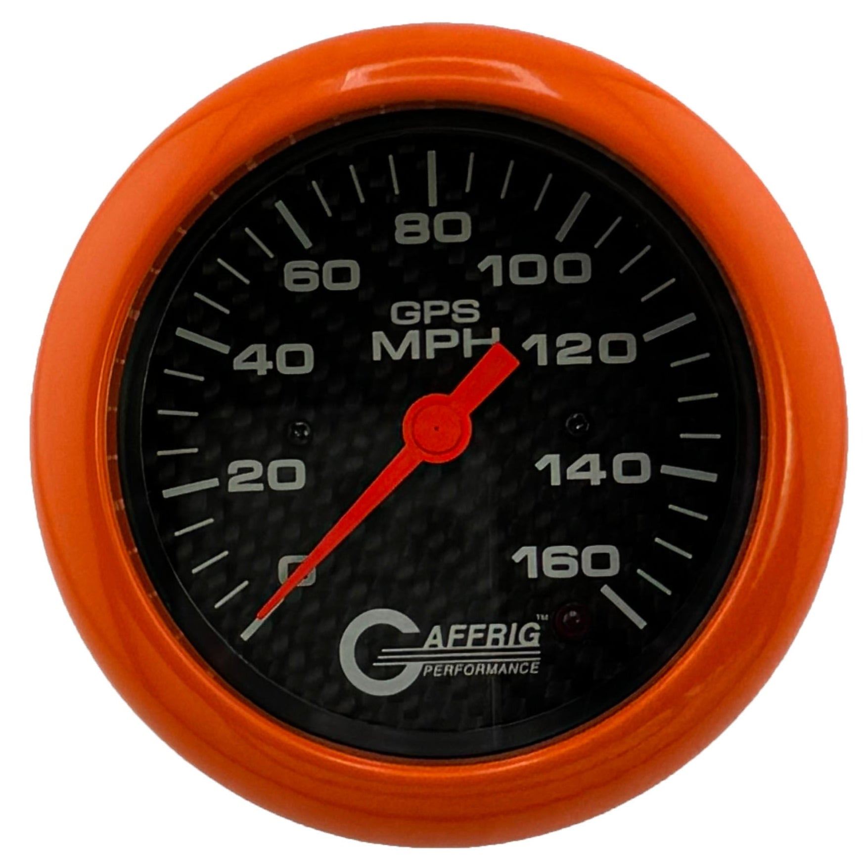 GAFFRIG PART #4058 3 3/8 INCH GPS ANALOG 160 MPH SPEEDOMETER GAUGE KIT CARBON FIBER