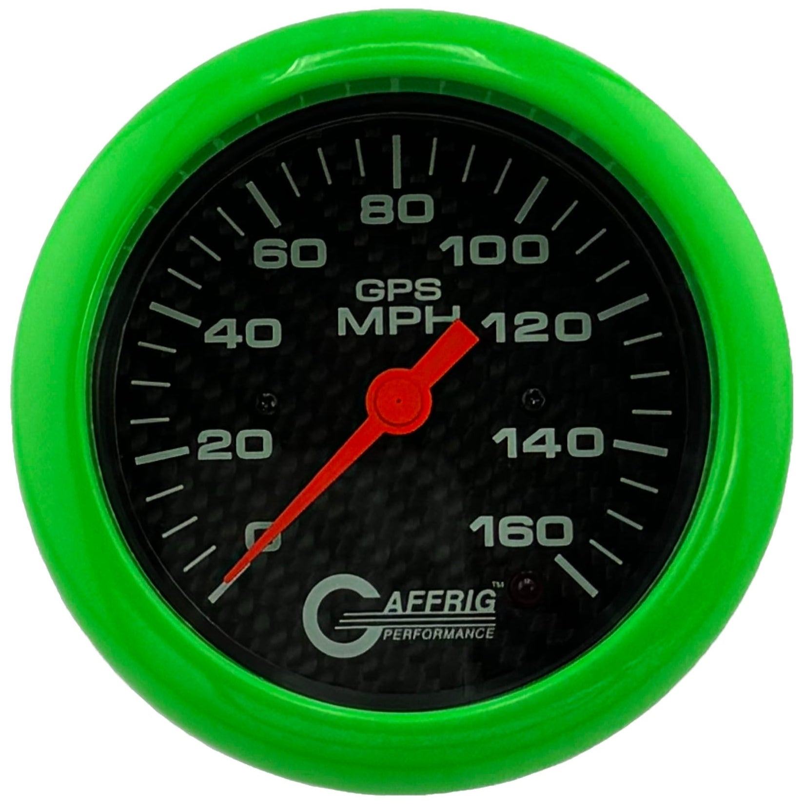 GAFFRIG PART #4058 3 3/8 INCH GPS ANALOG 160 MPH SPEEDOMETER GAUGE KIT CARBON FIBER