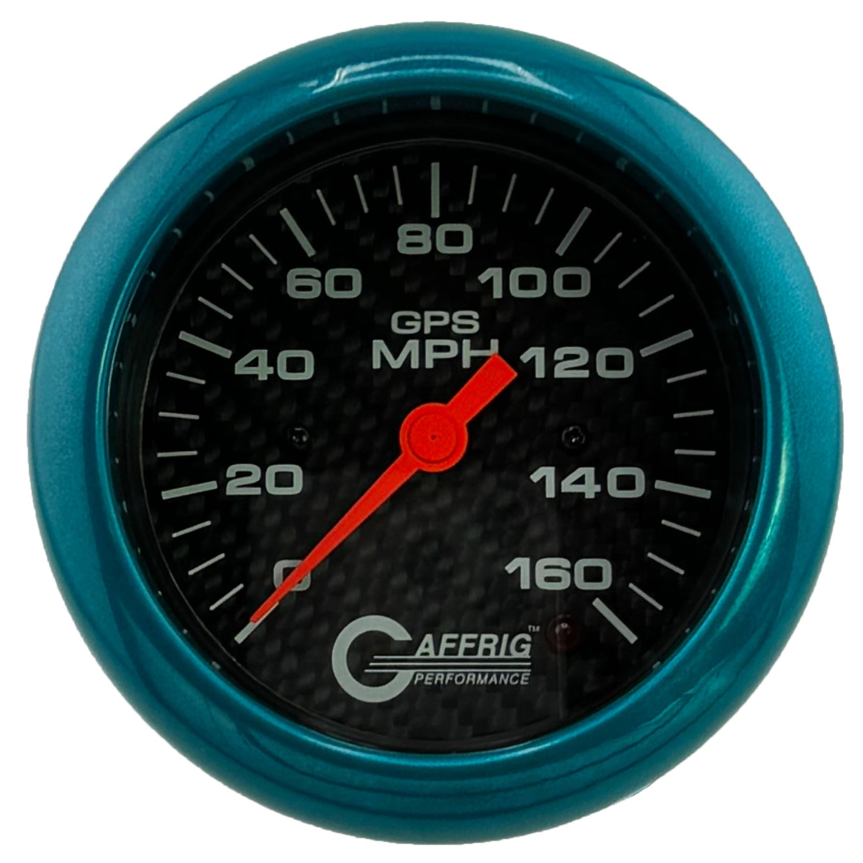 GAFFRIG PART #4058 3 3/8 INCH GPS ANALOG 160 MPH SPEEDOMETER GAUGE KIT CARBON FIBER