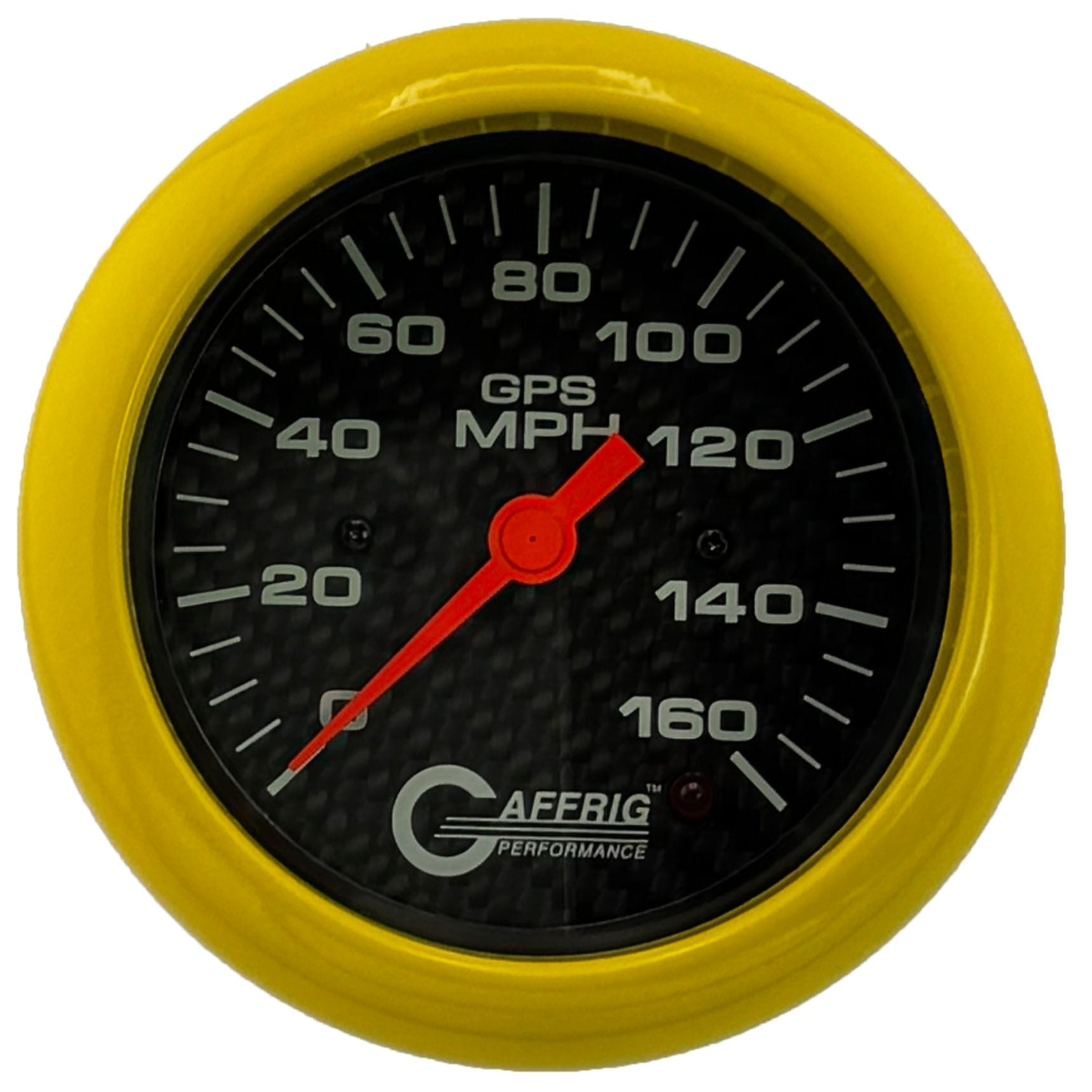 GAFFRIG PART #4058 3 3/8 INCH GPS ANALOG 160 MPH SPEEDOMETER GAUGE KIT CARBON FIBER