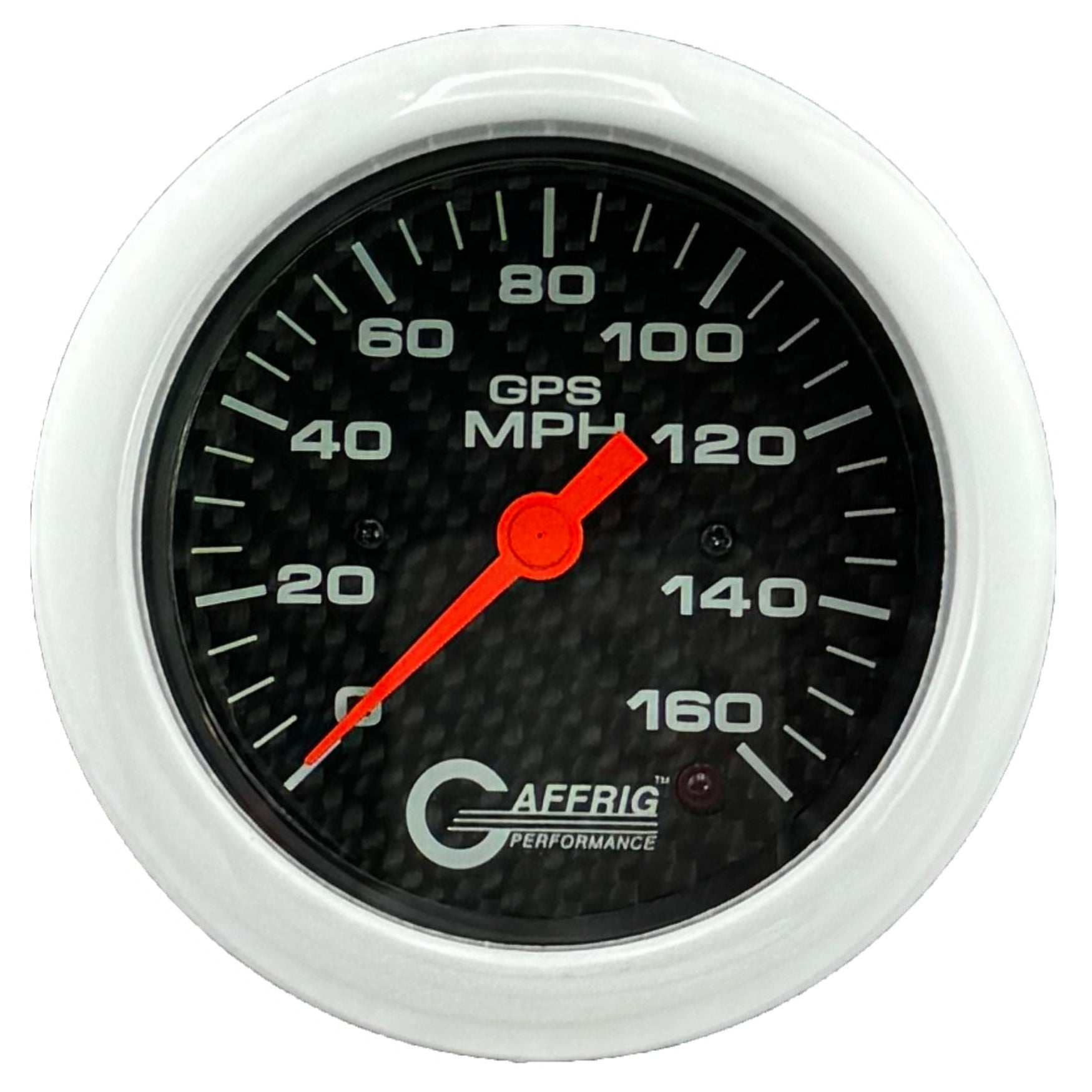 GAFFRIG PART #4058 3 3/8 INCH GPS ANALOG 160 MPH SPEEDOMETER GAUGE KIT CARBON FIBER