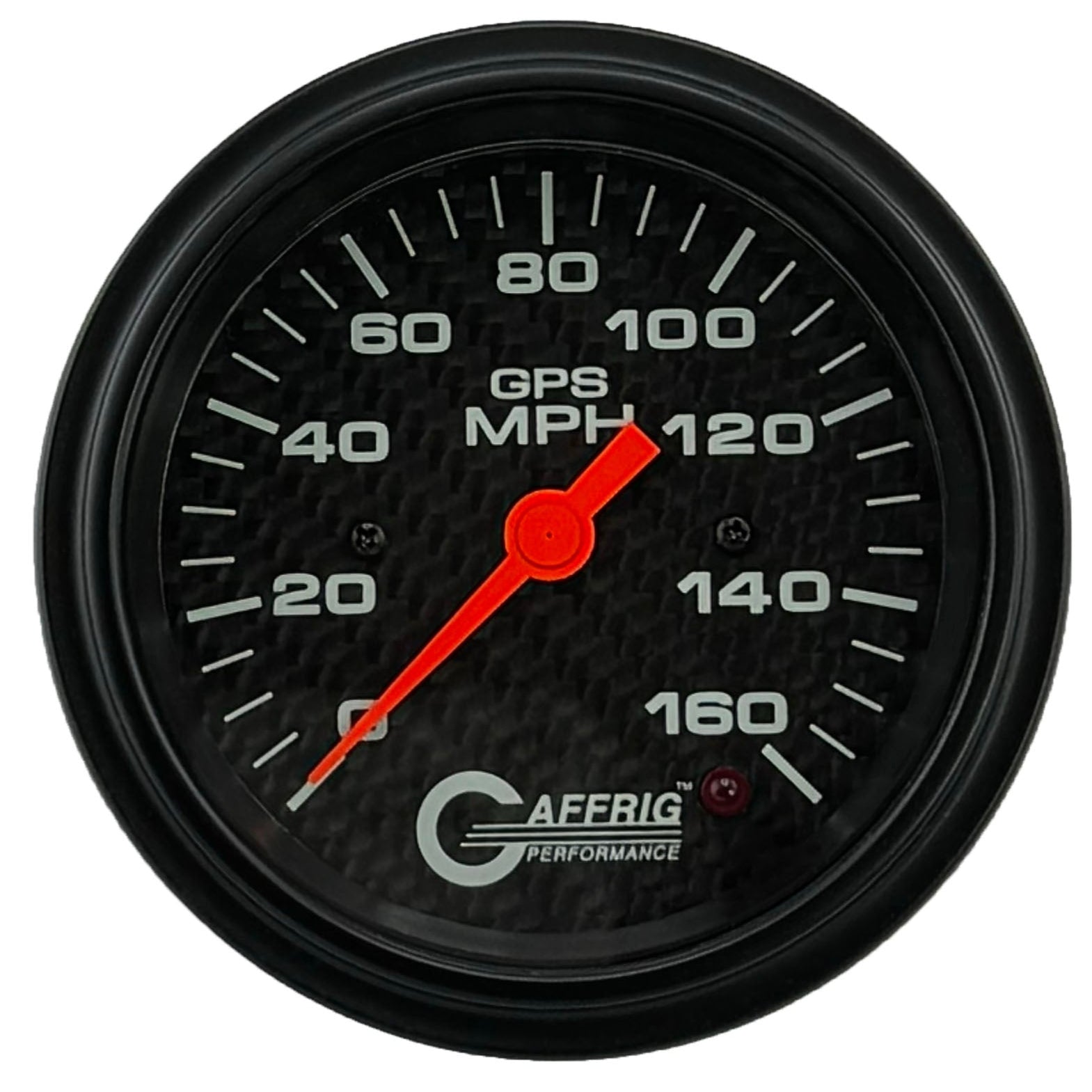 GAFFRIG PART #4058 3 3/8 INCH GPS ANALOG 160 MPH SPEEDOMETER GAUGE KIT CARBON FIBER