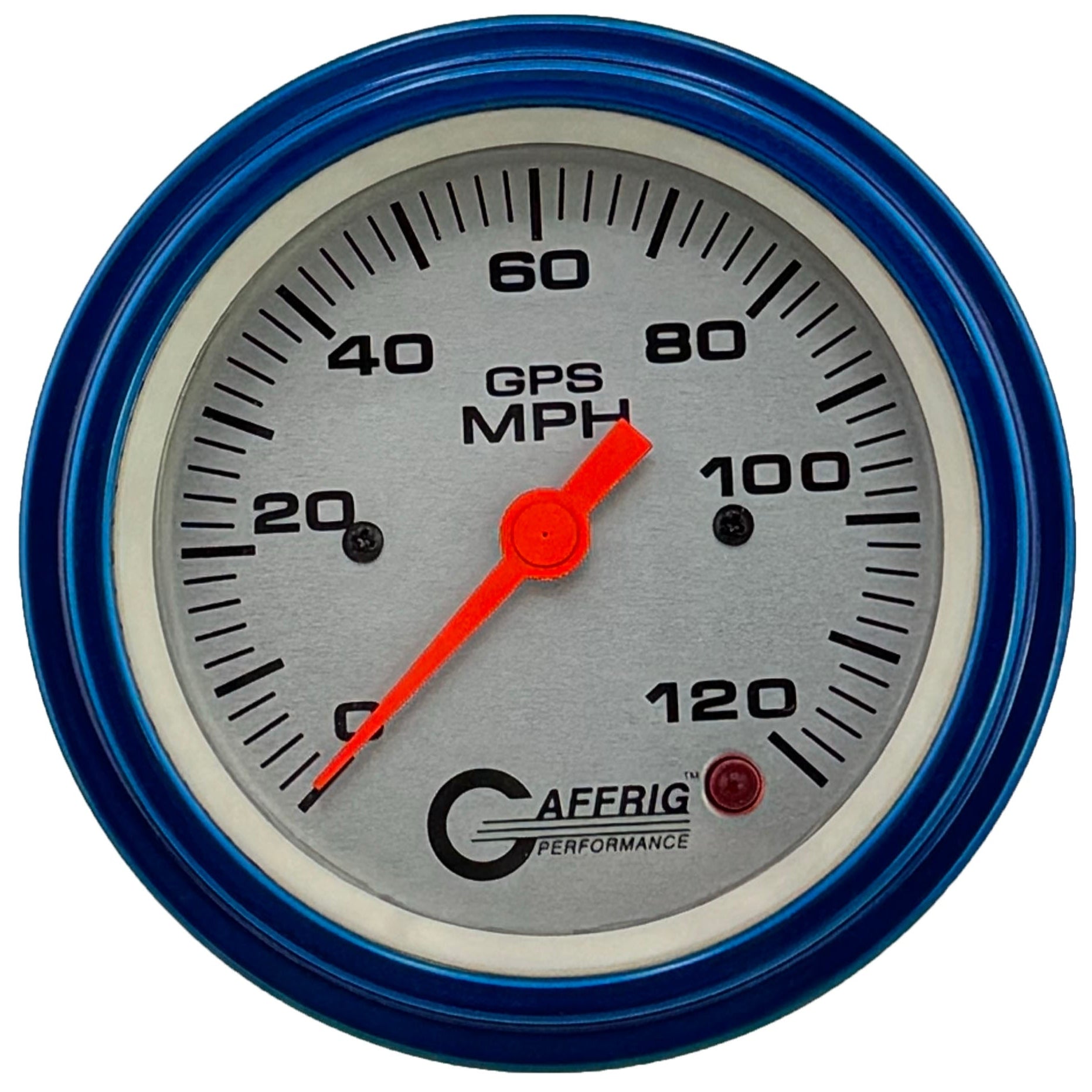 GAFFRIG PART #4556 3 3/8 INCH GPS ANALOG 120 MPH SPEEDOMETER GAUGE KIT PLATINUM