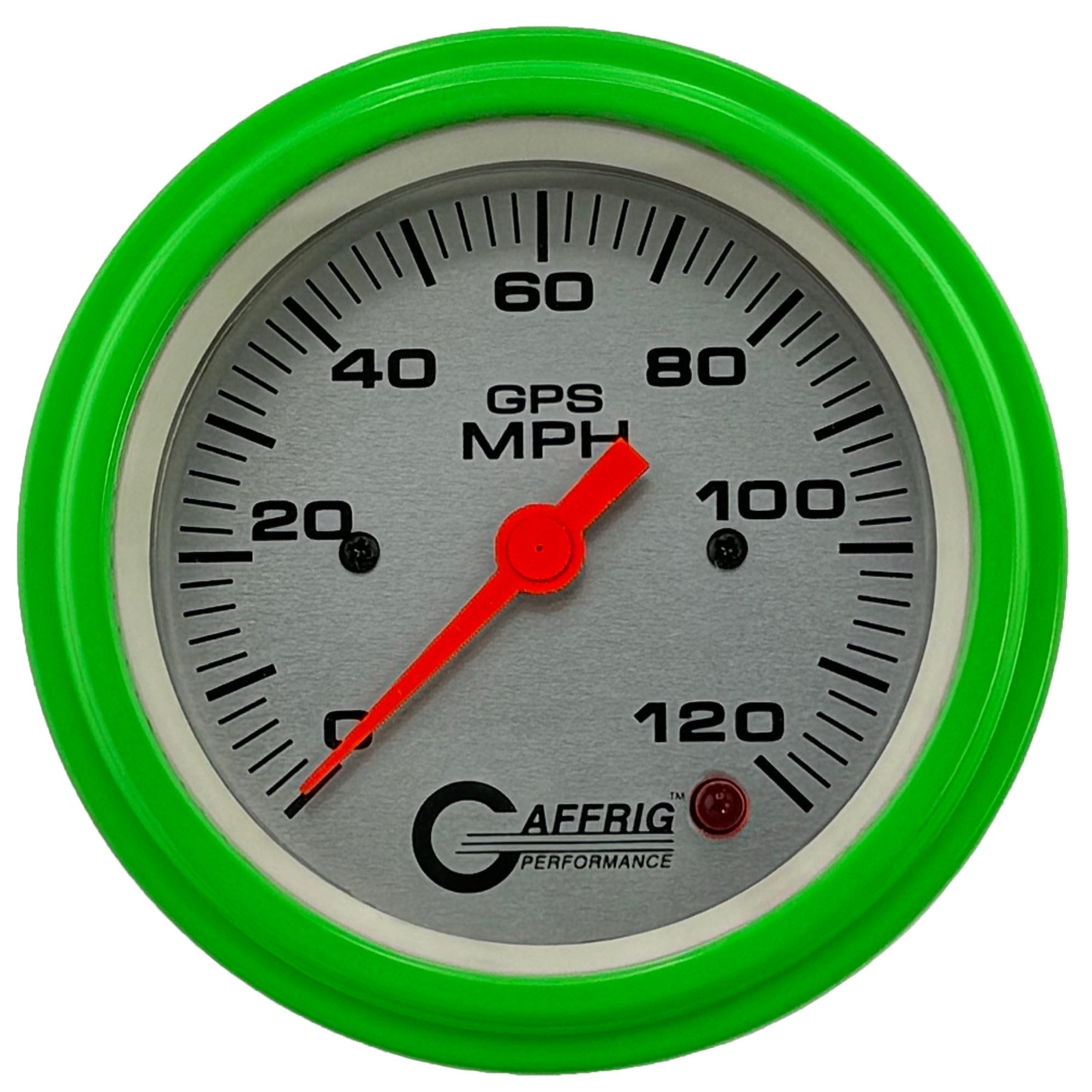 GAFFRIG PART #4556 3 3/8 INCH GPS ANALOG 120 MPH SPEEDOMETER GAUGE KIT PLATINUM