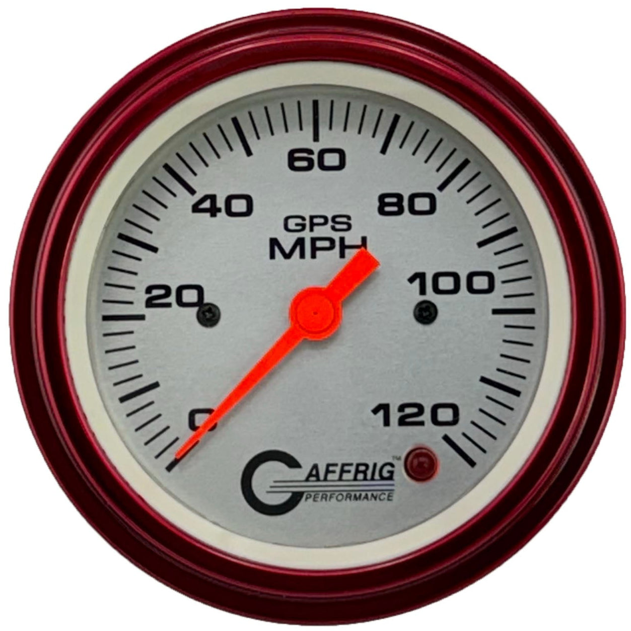 GAFFRIG PART #4556 3 3/8 INCH GPS ANALOG 120 MPH SPEEDOMETER GAUGE KIT PLATINUM