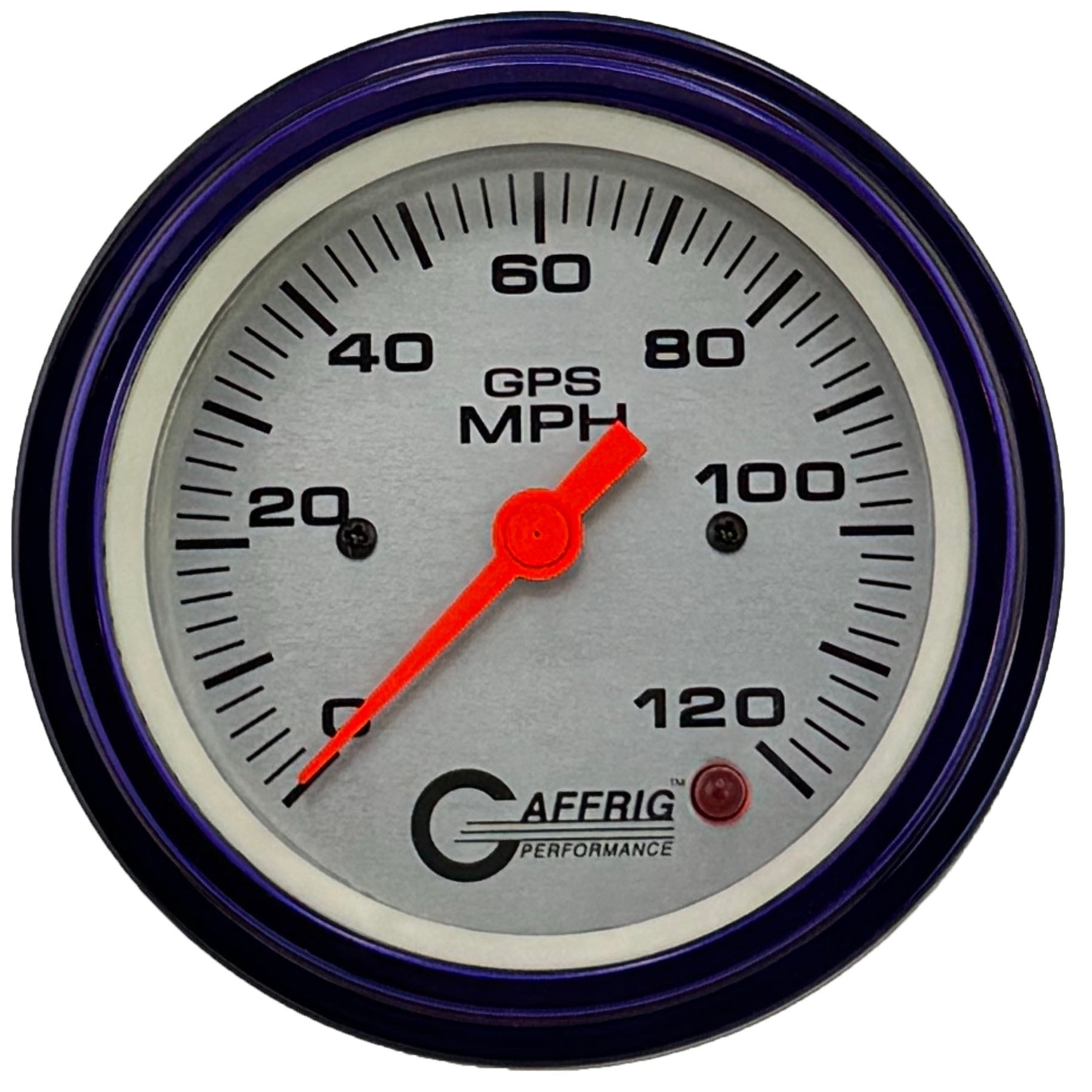 GAFFRIG PART #4556 3 3/8 INCH GPS ANALOG 120 MPH SPEEDOMETER GAUGE KIT PLATINUM