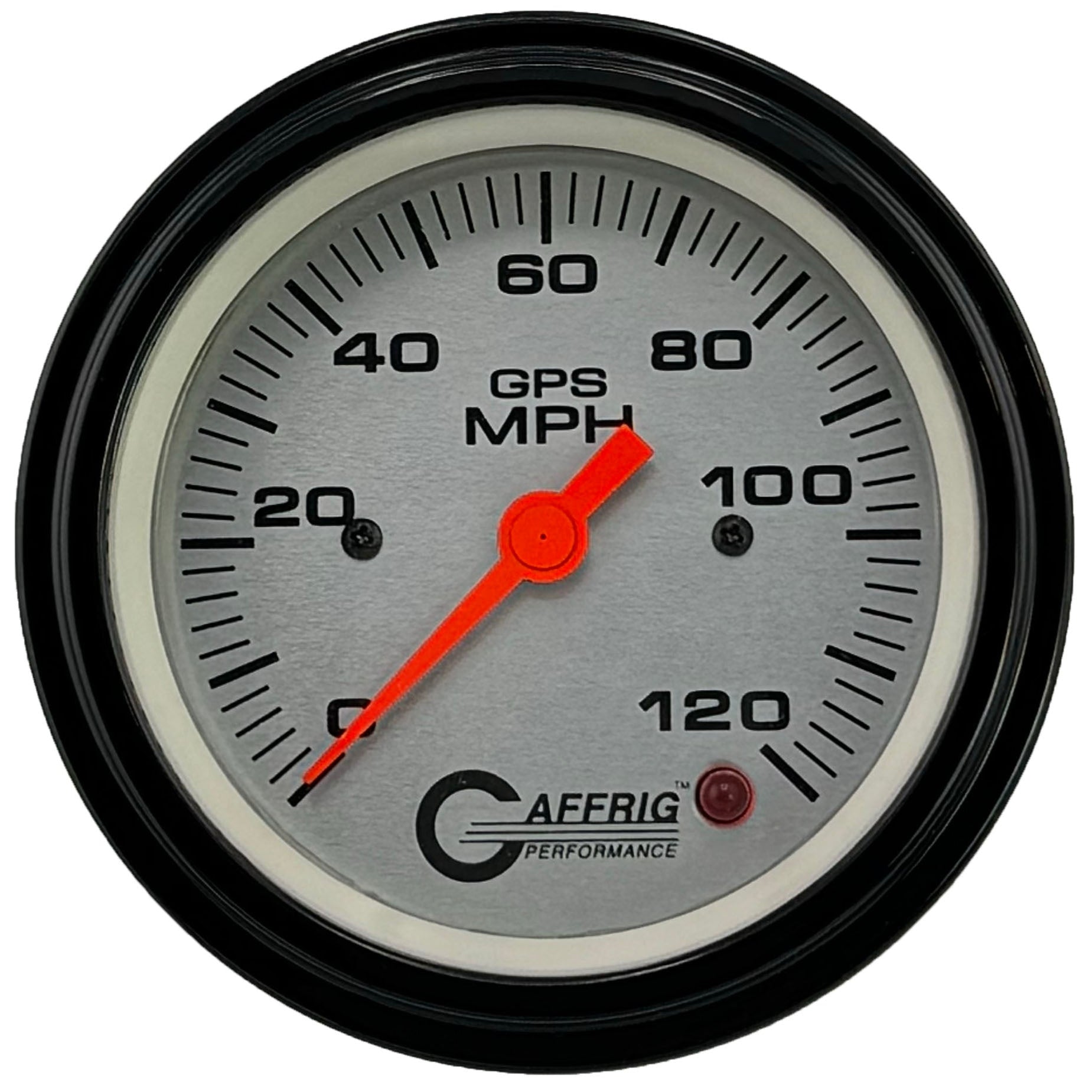 GAFFRIG PART #4556 3 3/8 INCH GPS ANALOG 120 MPH SPEEDOMETER GAUGE KIT PLATINUM
