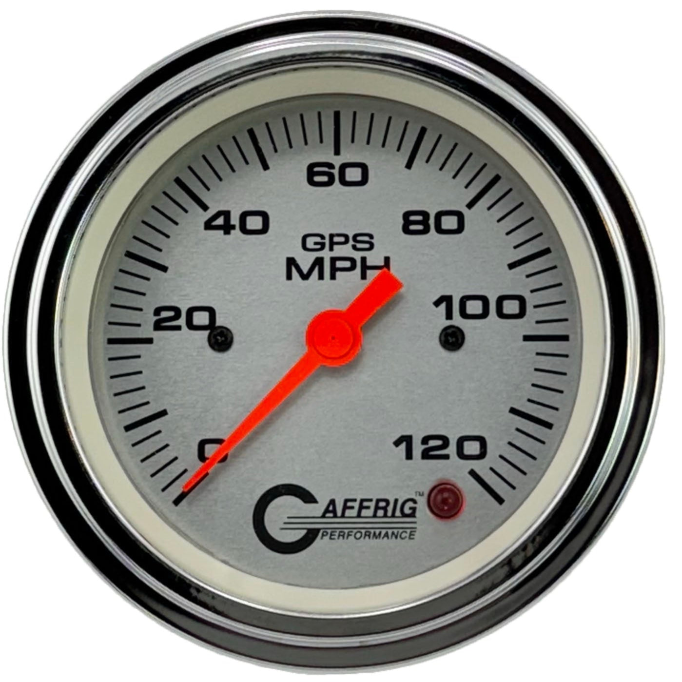 GAFFRIG PART #4556 3 3/8 INCH GPS ANALOG 120 MPH SPEEDOMETER GAUGE KIT PLATINUM