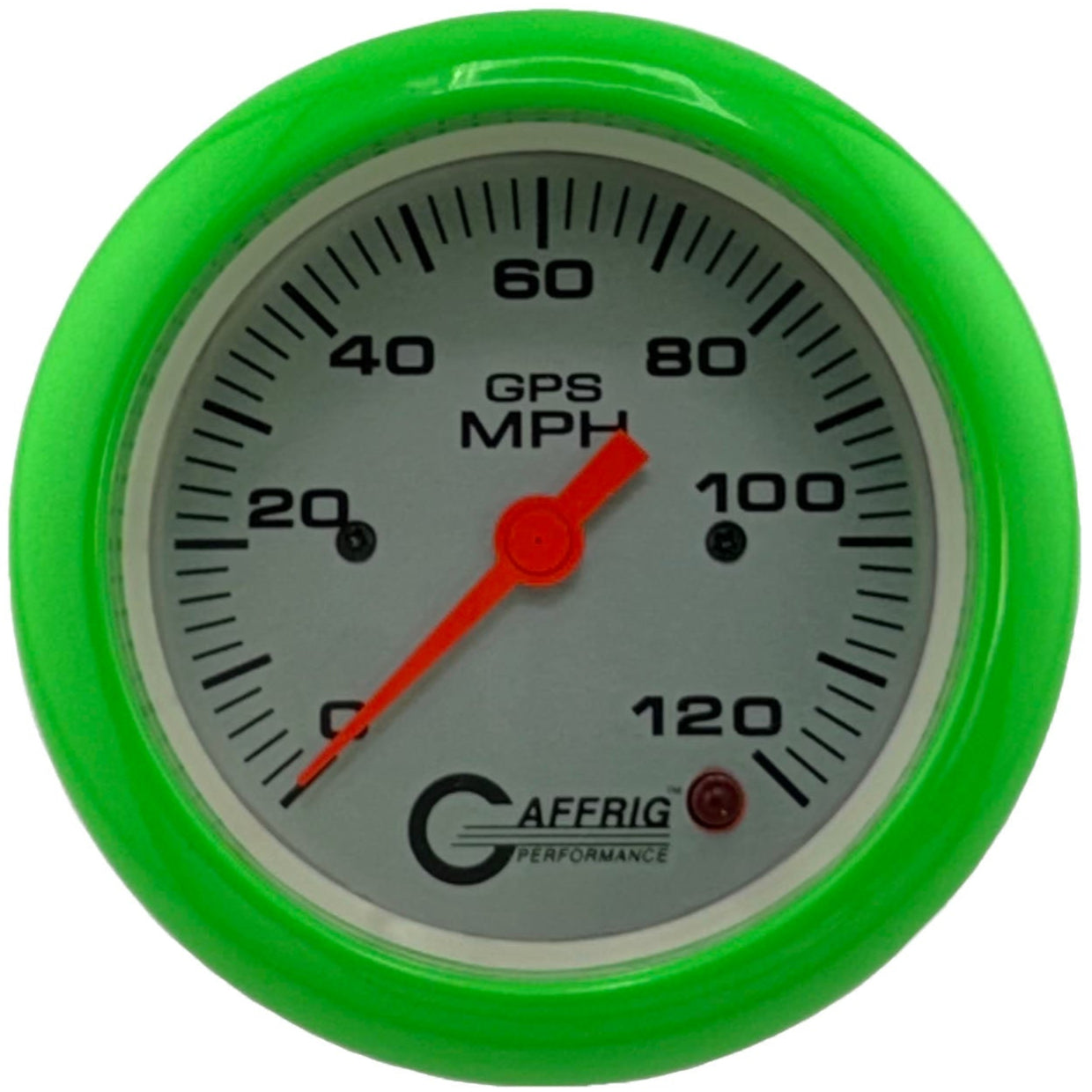 GAFFRIG PART #4556 3 3/8 INCH GPS ANALOG 120 MPH SPEEDOMETER GAUGE KIT PLATINUM
