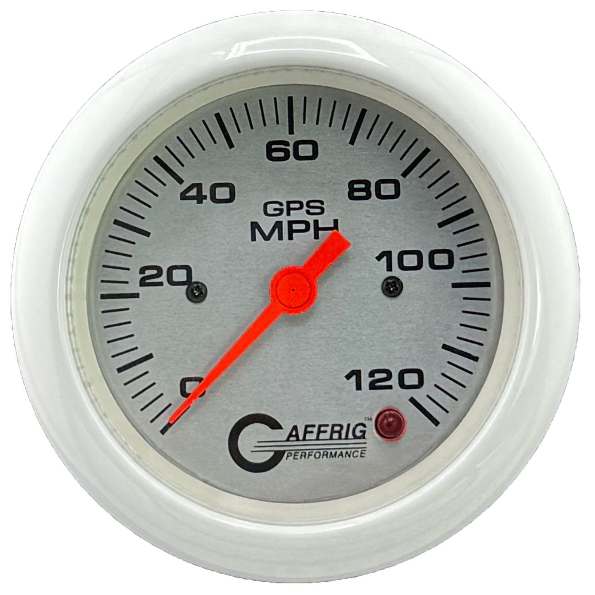 GAFFRIG PART #4556 3 3/8 INCH GPS ANALOG 120 MPH SPEEDOMETER GAUGE KIT PLATINUM