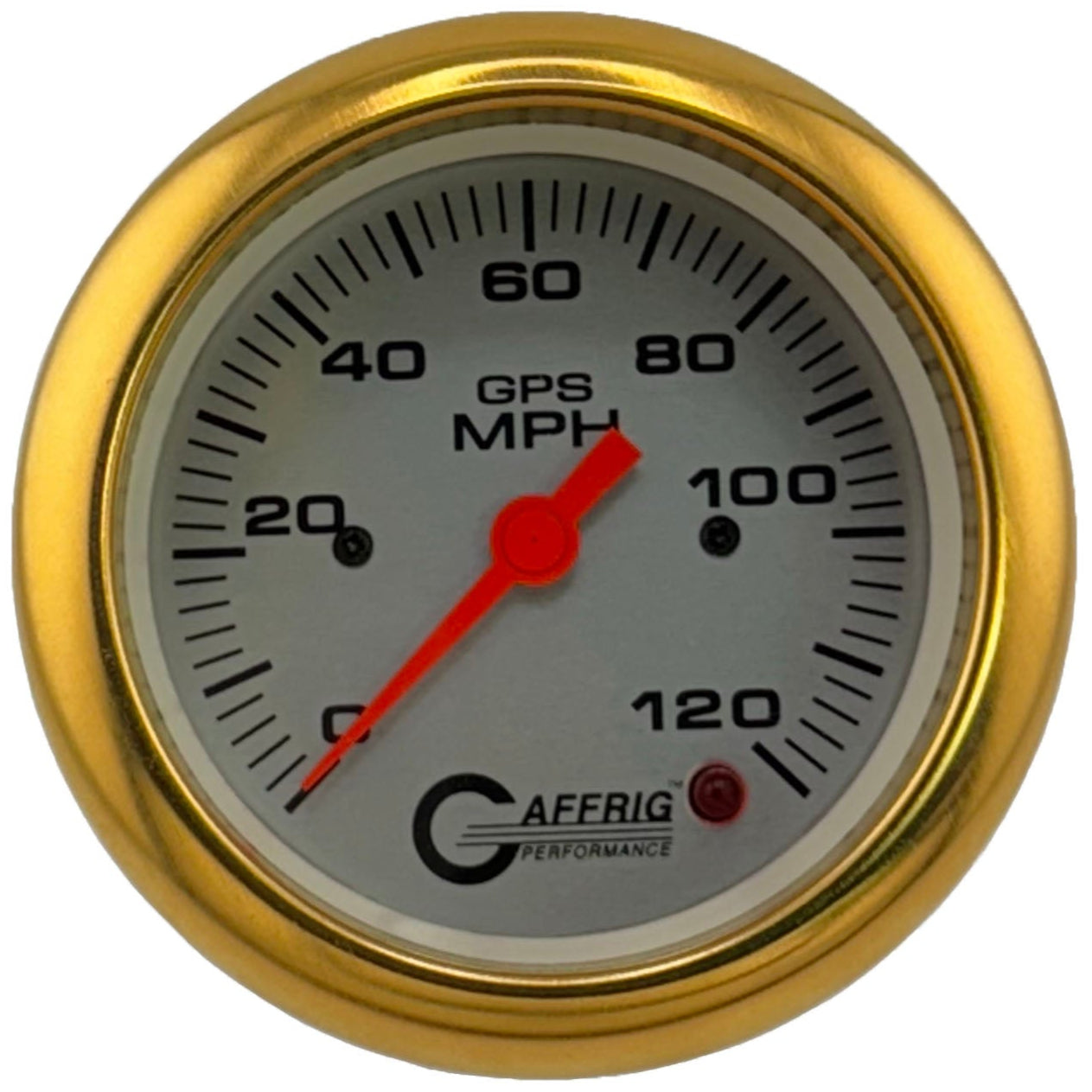 GAFFRIG PART #4556 3 3/8 INCH GPS ANALOG 120 MPH SPEEDOMETER GAUGE KIT PLATINUM