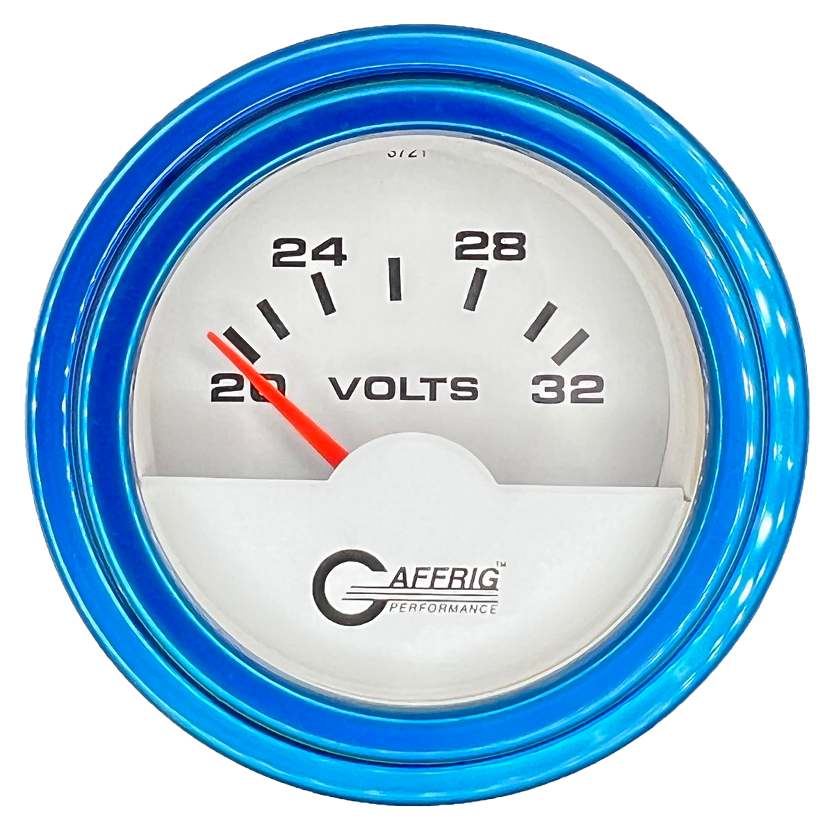 #5536 2 INCH ELECTRIC VOLTMETER 16-32 VOLT White Blue / Step