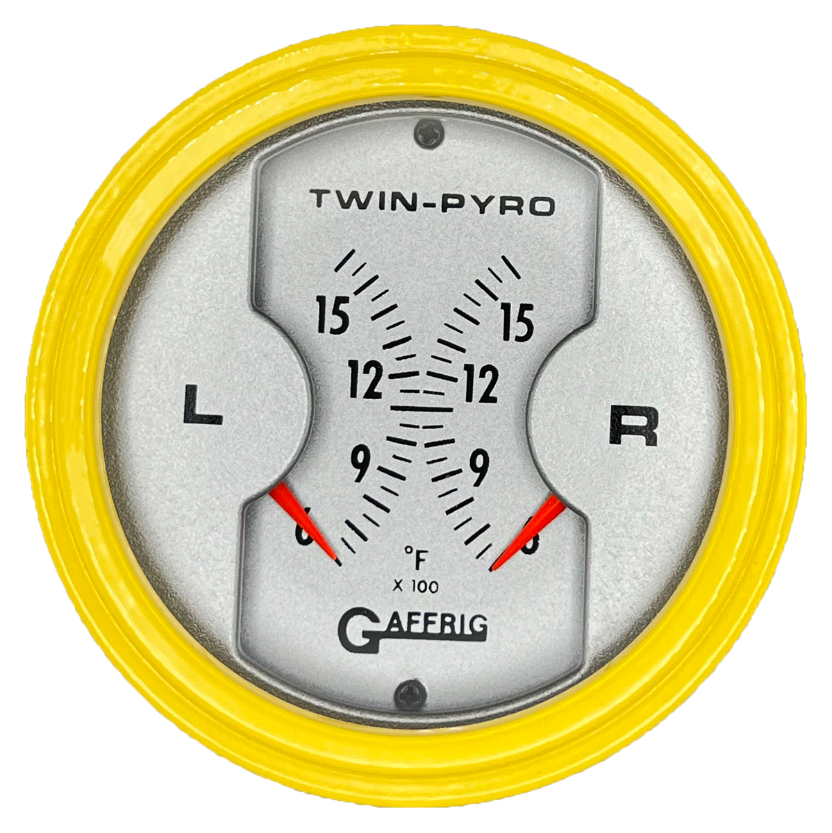 #6826 3 INCH MECHANICAL DUAL PLATINUM PYROMETER Yellow / Step