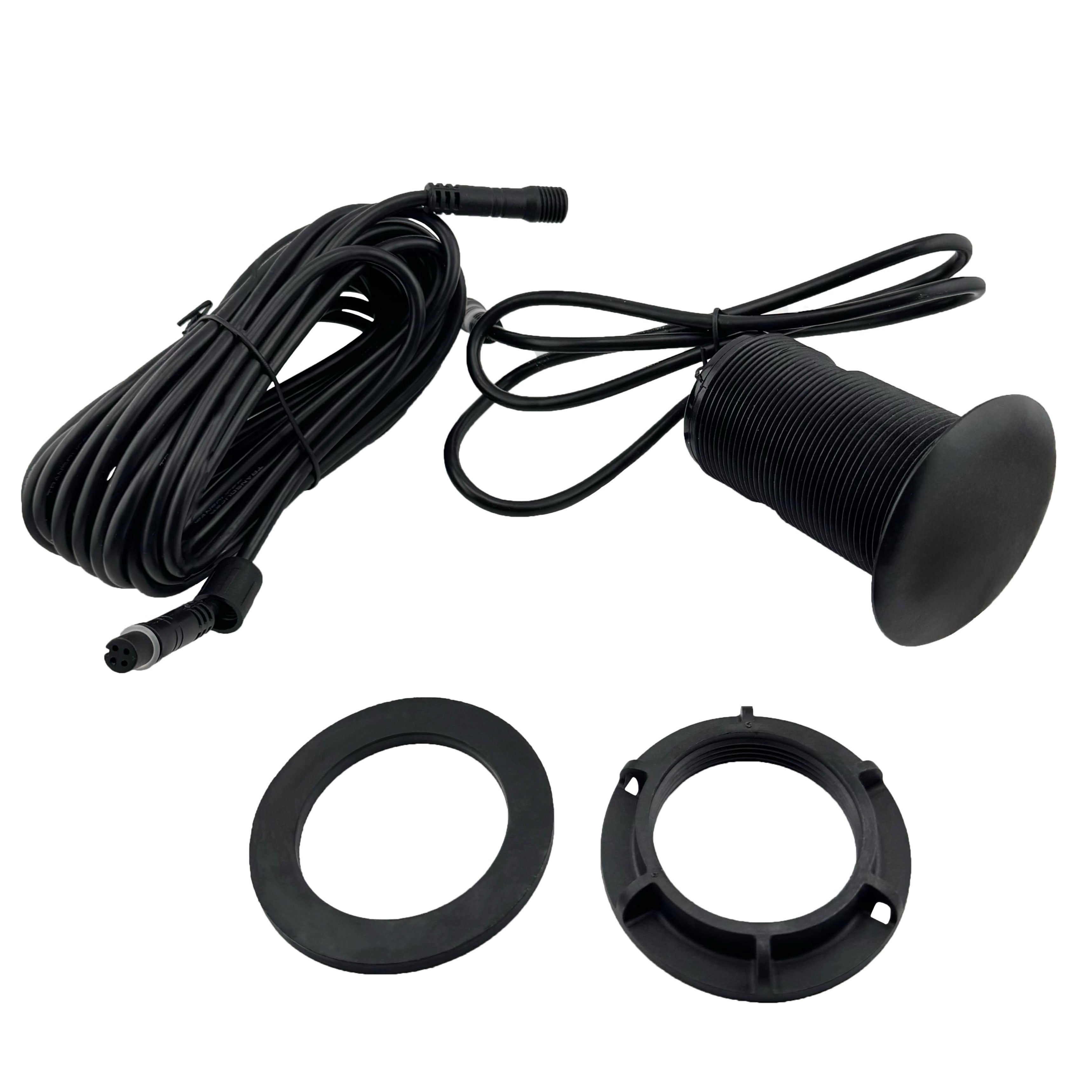 GAFFRIG PART #9259 FLUSH MOUNT DEPTH AND WATER TEMP TRANSDUCER-INSTALLED THRU HULL