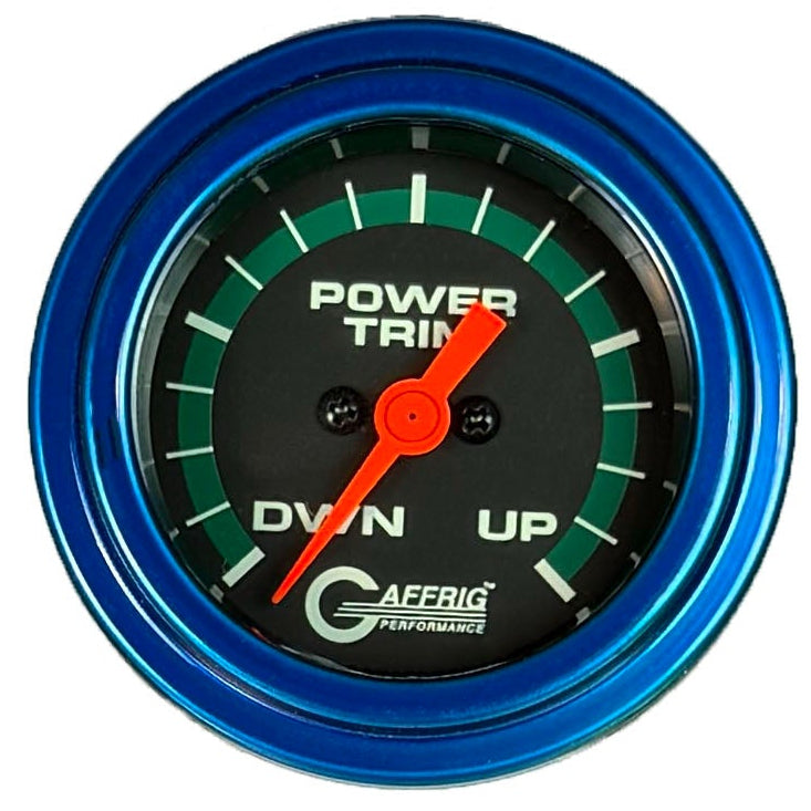 GAFFRIG PART #5052 2 INCH ELECTRIC TRIM METER MERCURY MARINE BOAT GAUGE - 270 DEGREE SWEEP BLACK