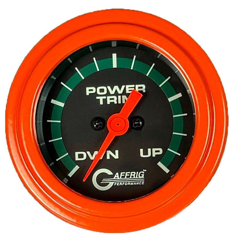 GAFFRIG PART #5052 2 INCH ELECTRIC TRIM METER MERCURY MARINE BOAT GAUGE - 270 DEGREE SWEEP BLACK