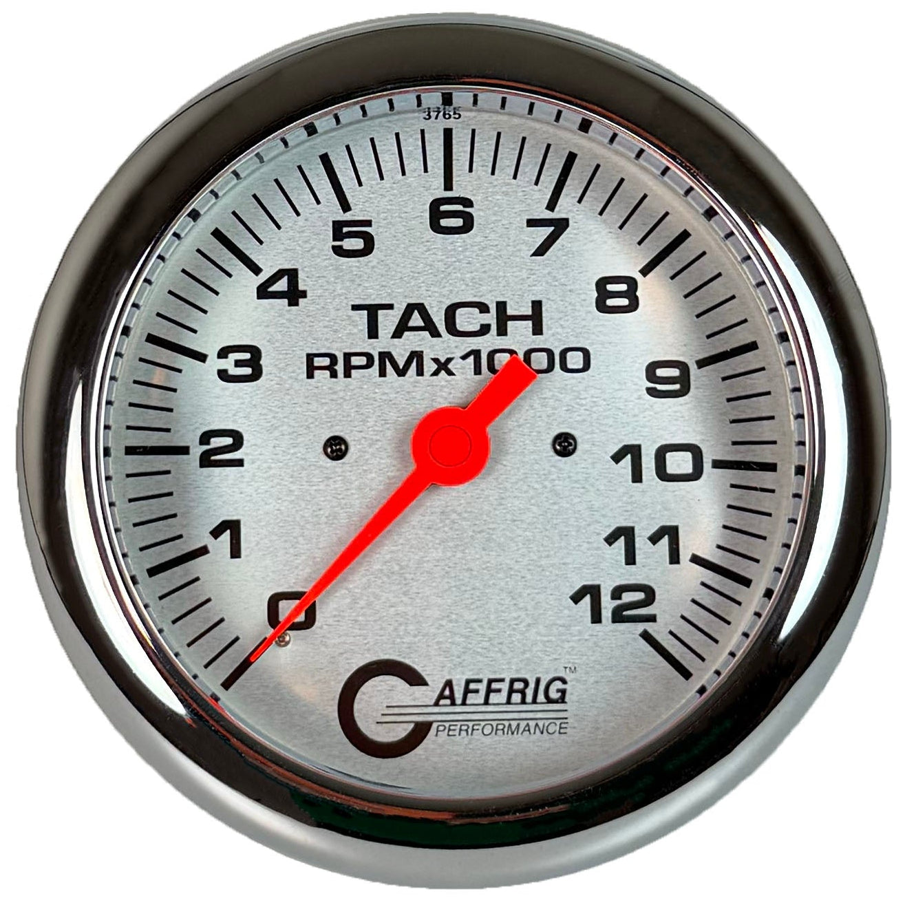 GAFFRIG PART #10021 4 5/8 INCH ELECTRIC TACHOMETER MARINE BOAT GAUGE 0-12000 RPM PLATINUM