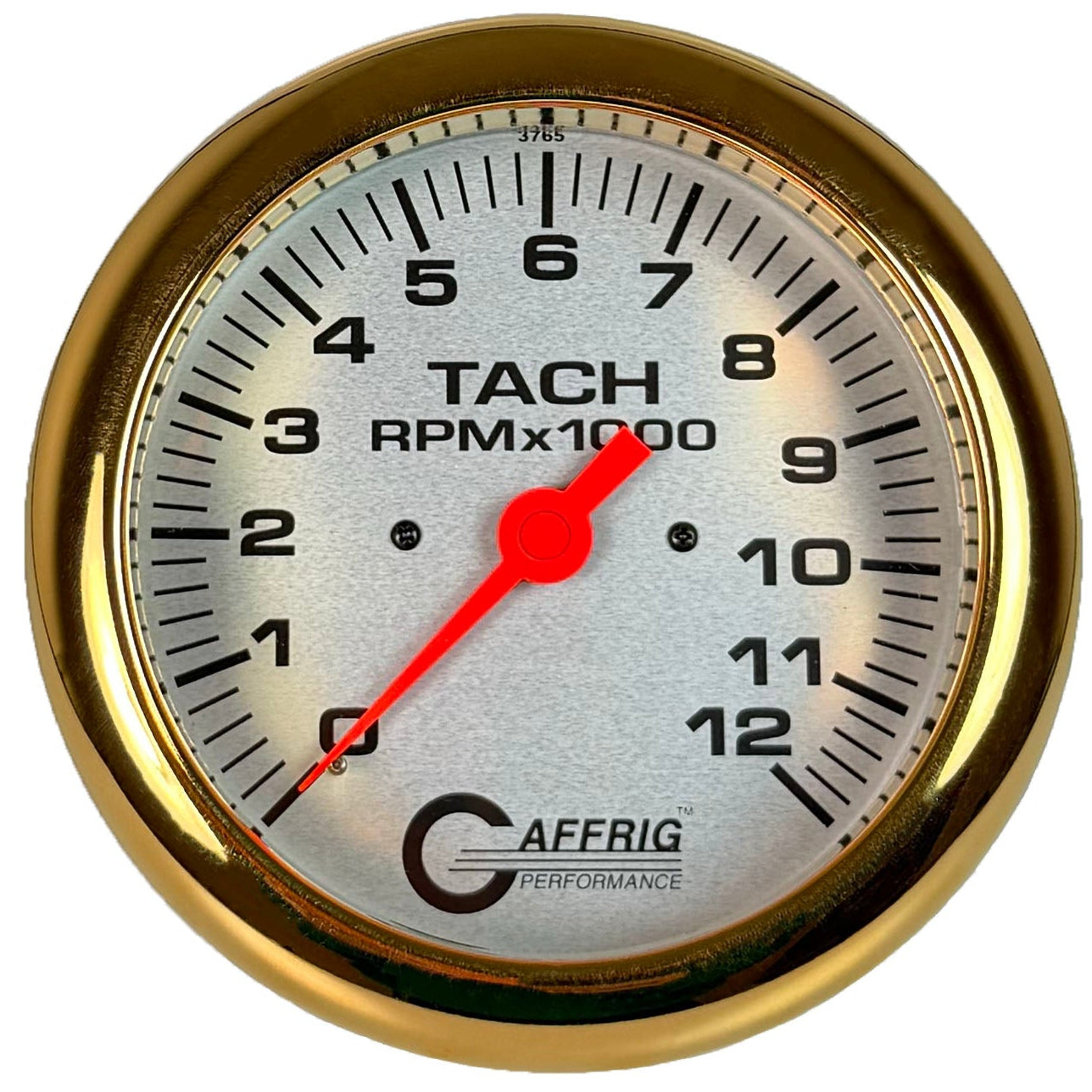 GAFFRIG PART #10021 4 5/8 INCH ELECTRIC TACHOMETER MARINE BOAT GAUGE 0-12000 RPM PLATINUM