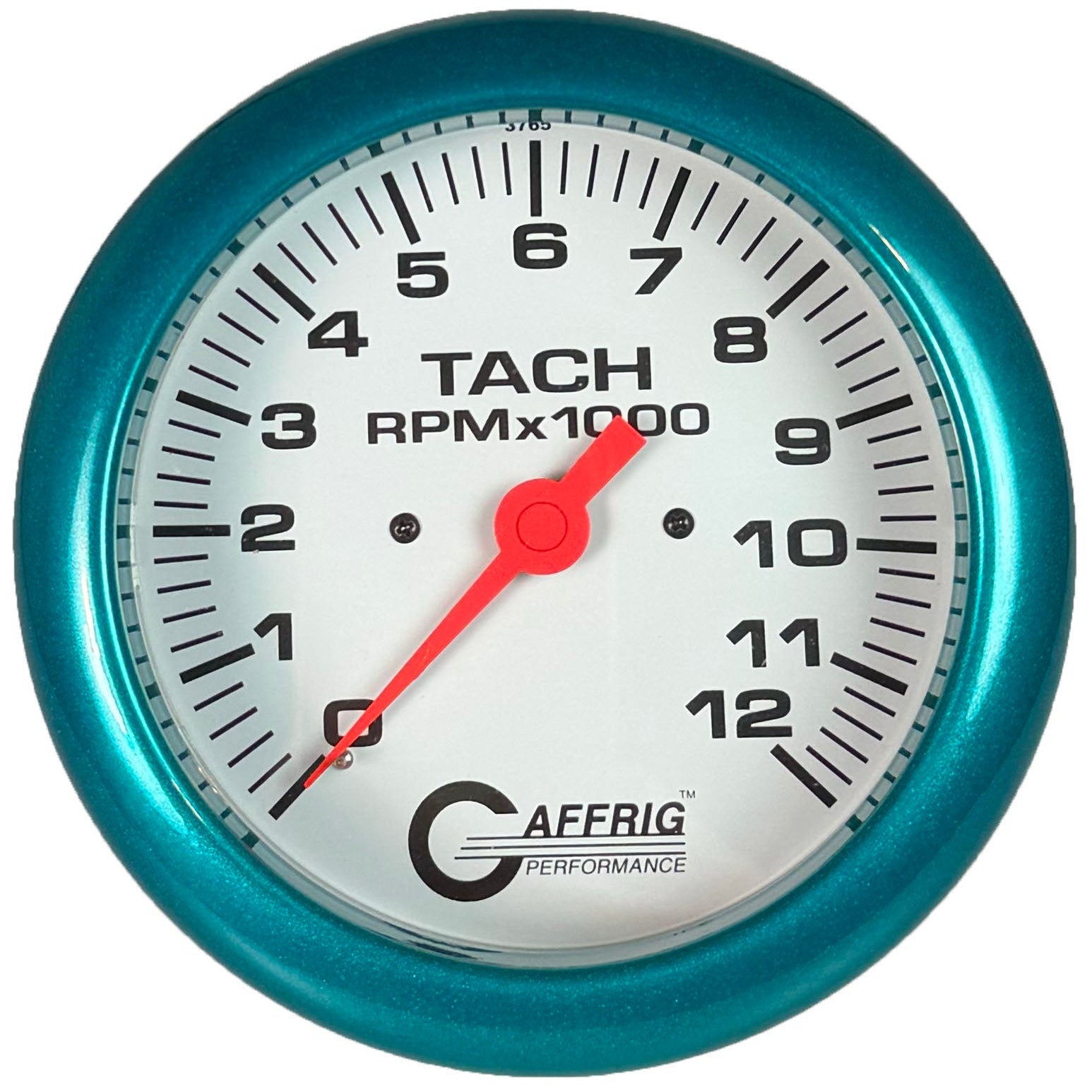 GAFFRIG PART #10022 4 5/8 INCH ELECTRIC TACHOMETER GAUGE 0-12000 RPM WHITE