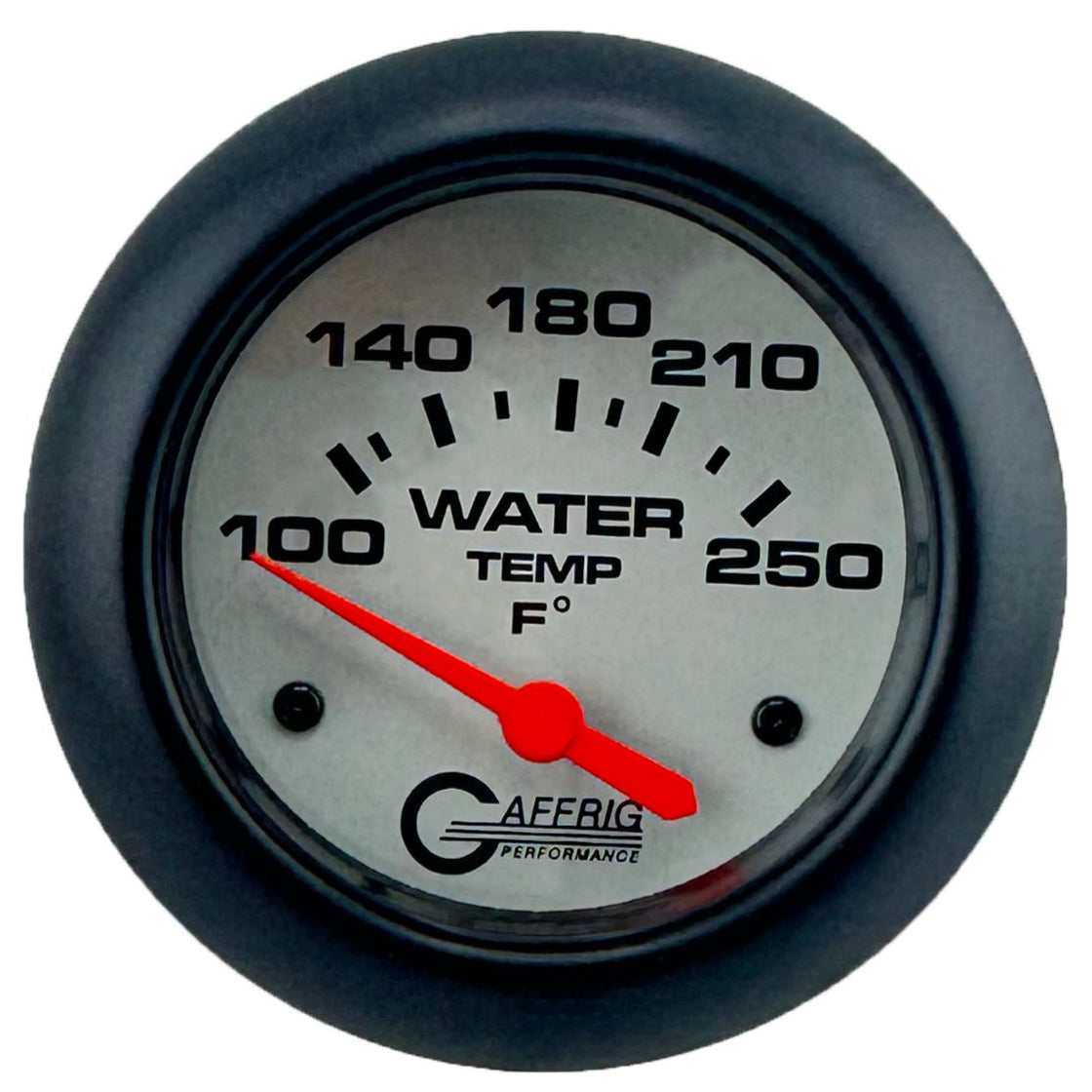 GAFFRIG PART #11006 2 5/8 INCH ELECTRIC WATER TEMPERATURE MARINE BOAT GAUGE 100-250 F - W/SENDER & BUSHING KIT PLATINUM