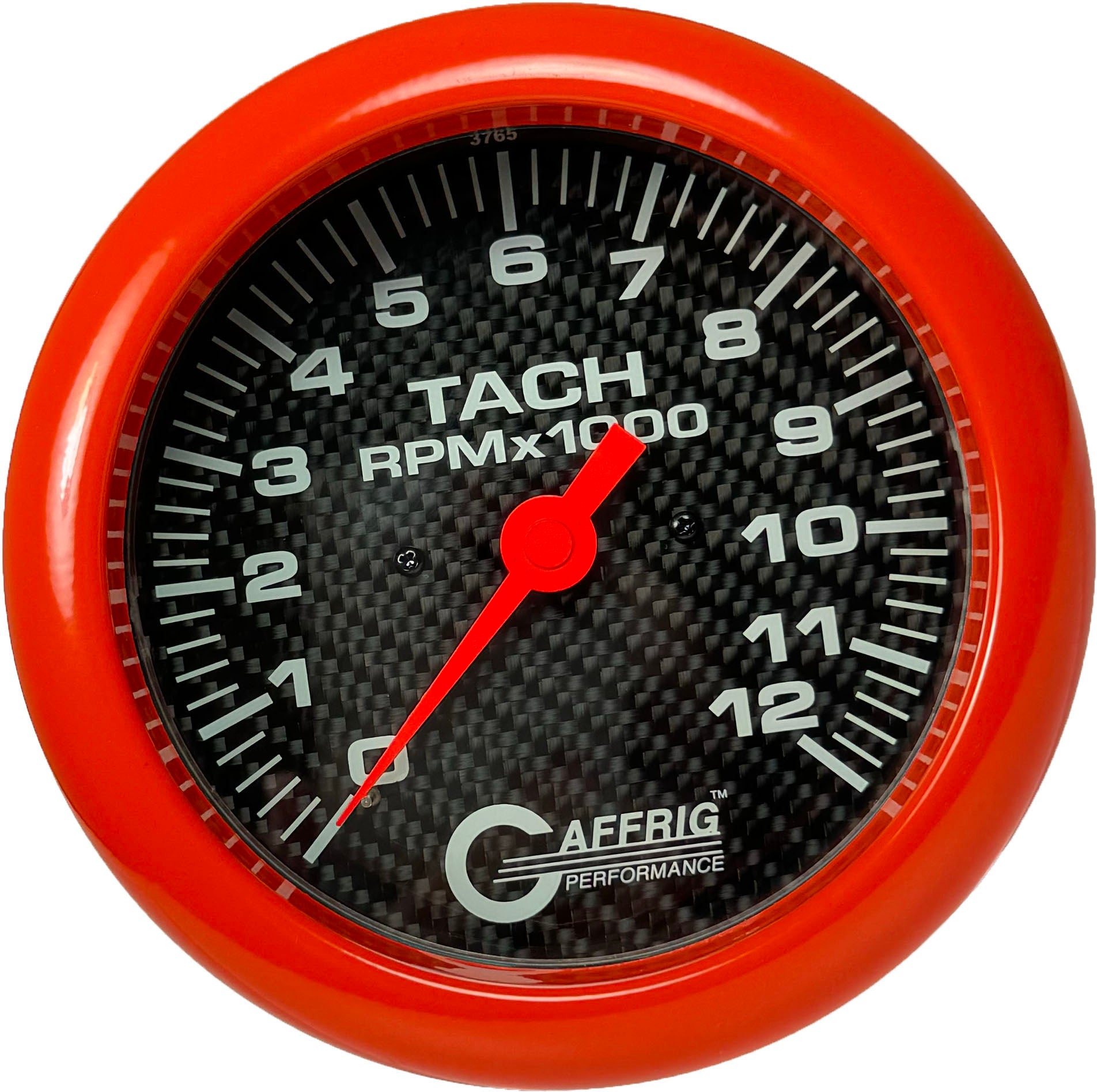 GAFFRIG PART #10023 4 5/8 INCH ELECTRIC TACHOMETER MARINE BOAT GAUGE 0-12000 RPM CARBON FIBER