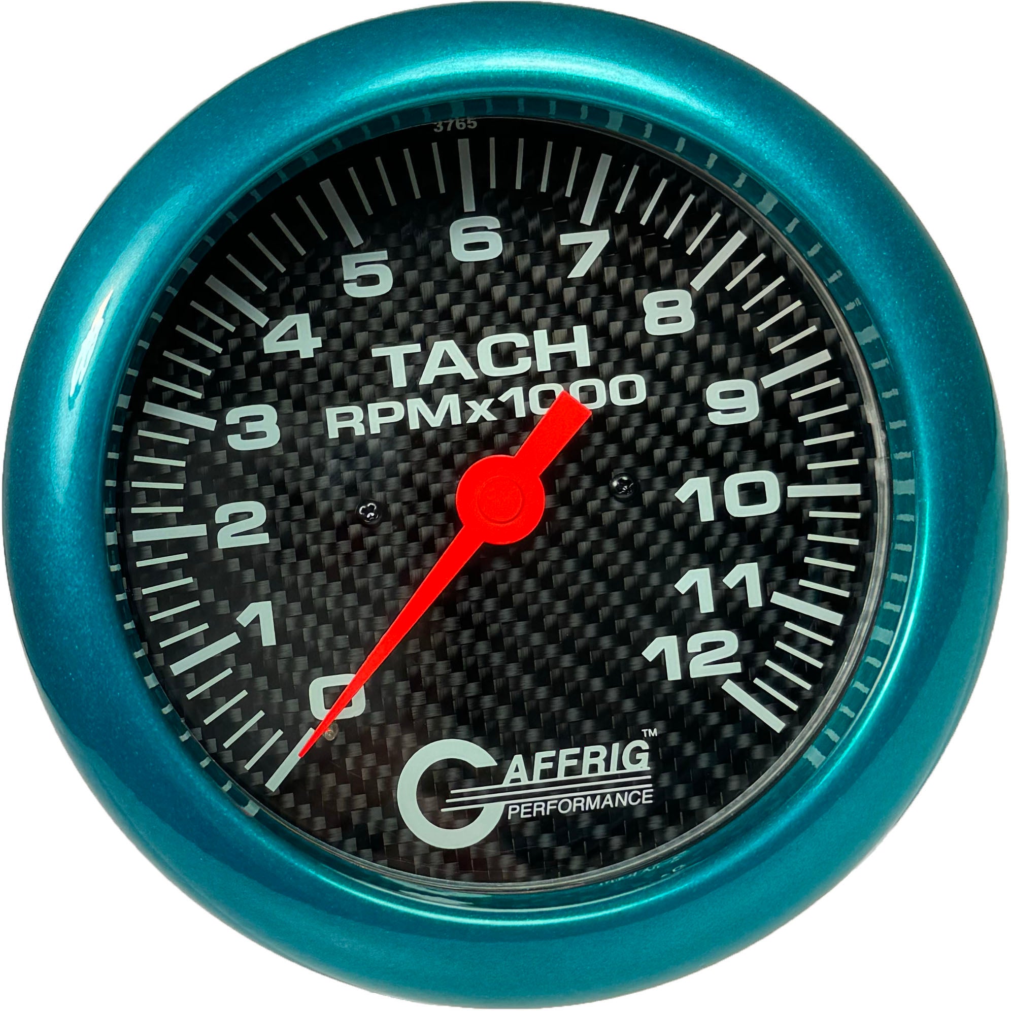 GAFFRIG PART #10023 4 5/8 INCH ELECTRIC TACHOMETER MARINE BOAT GAUGE 0-12000 RPM CARBON FIBER