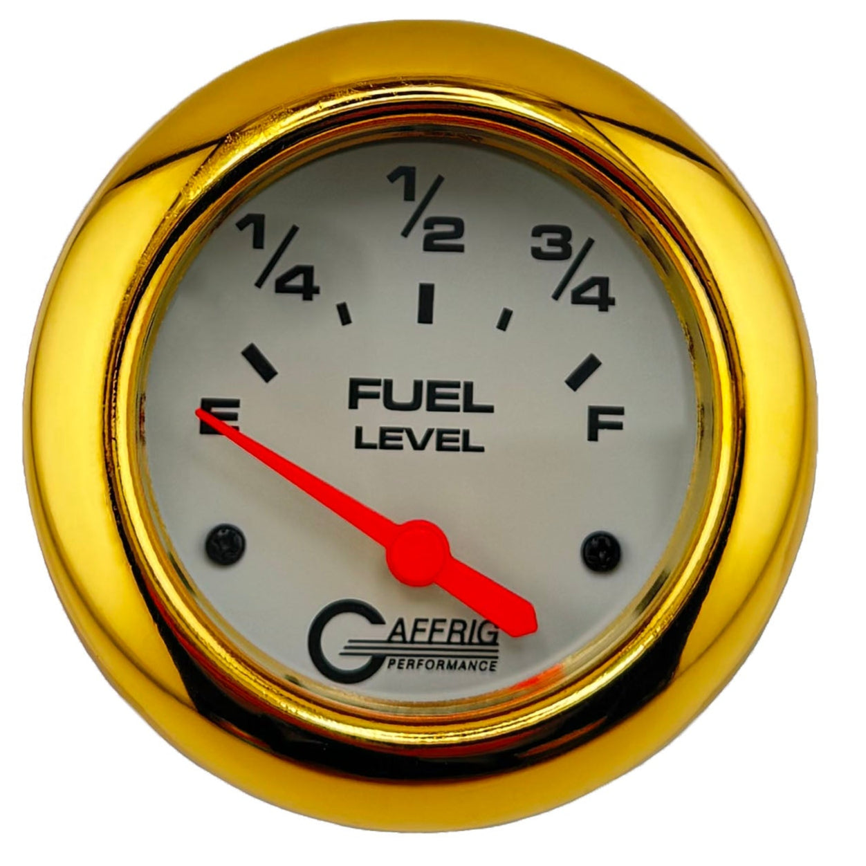 GAFFRIG PART #13000 2 5/8 INCH ELECTRIC FUEL LEVEL MARINE BOAT GAUGE 240-33 OHMS WHITE