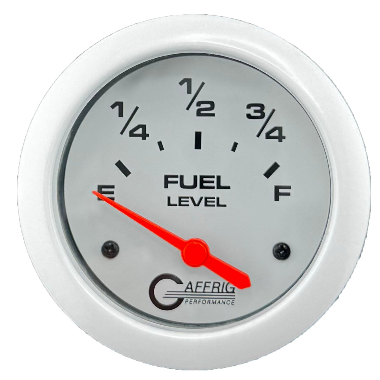 GAFFRIG PART #13000 2 5/8 INCH ELECTRIC FUEL LEVEL MARINE BOAT GAUGE 240-33 OHMS WHITE