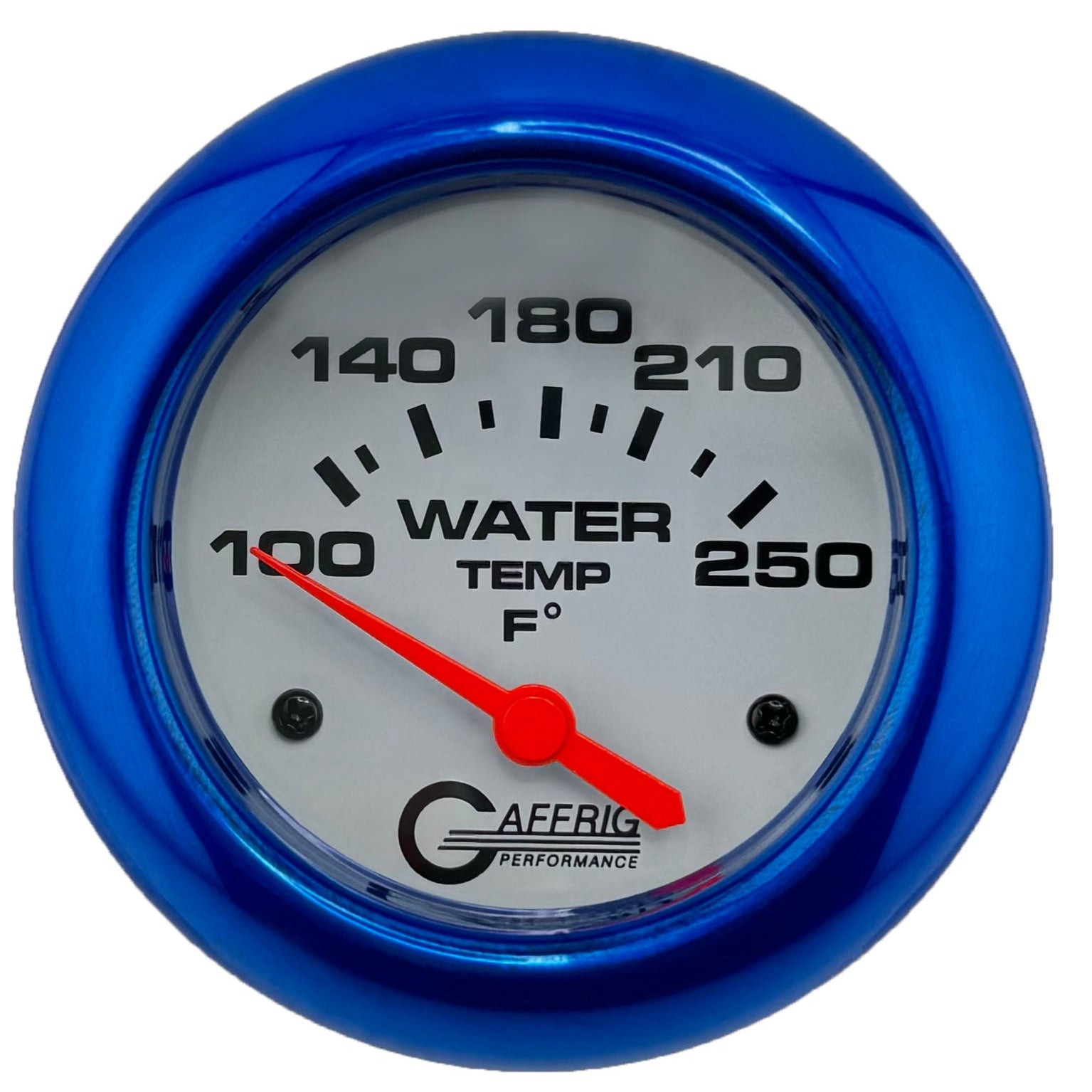 GAFFRIG PART #13006 2 5/8 INCH ELECTRIC WATER TEMPERATURE MARINE BOAT GAUGE 100-250 F - W/SENDER & BUSHING KIT WHITE