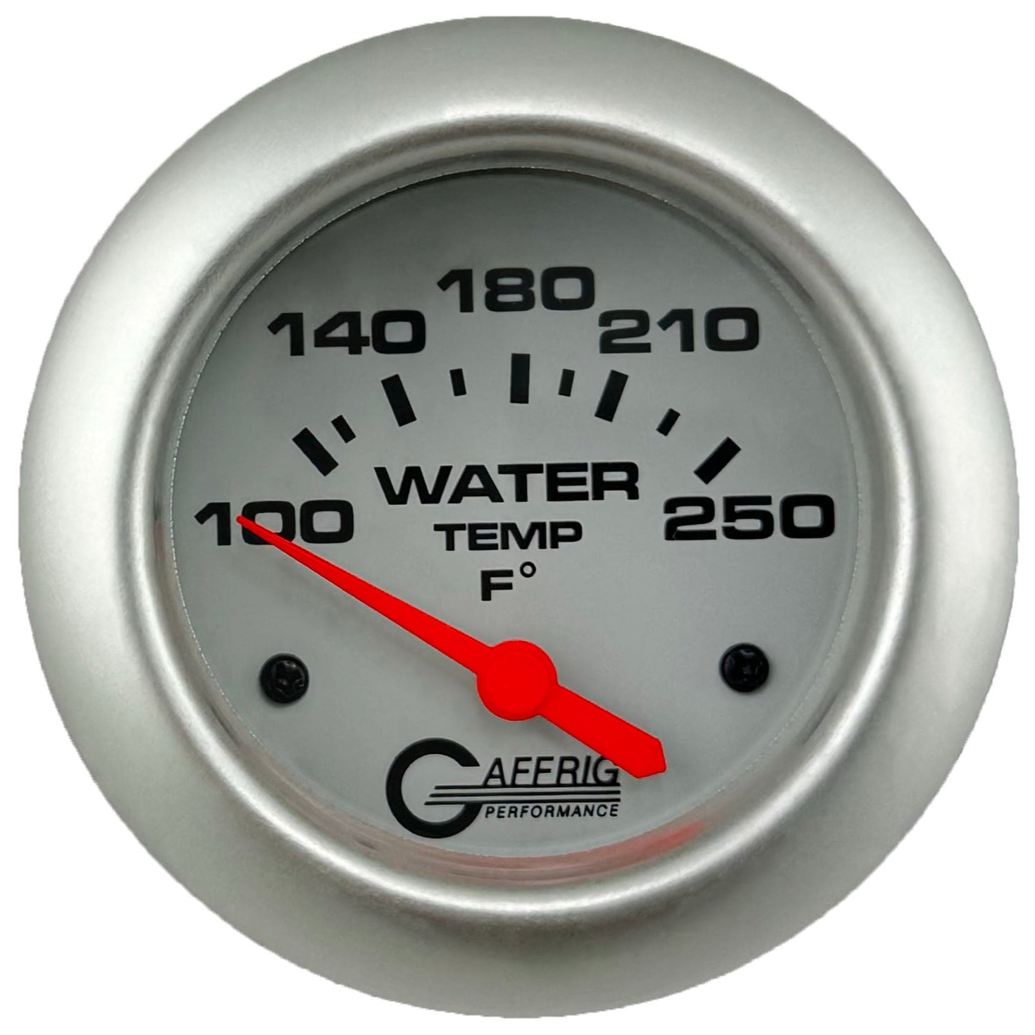 GAFFRIG PART #13006 2 5/8 INCH ELECTRIC WATER TEMPERATURE MARINE BOAT GAUGE 100-250 F - W/SENDER & BUSHING KIT WHITE