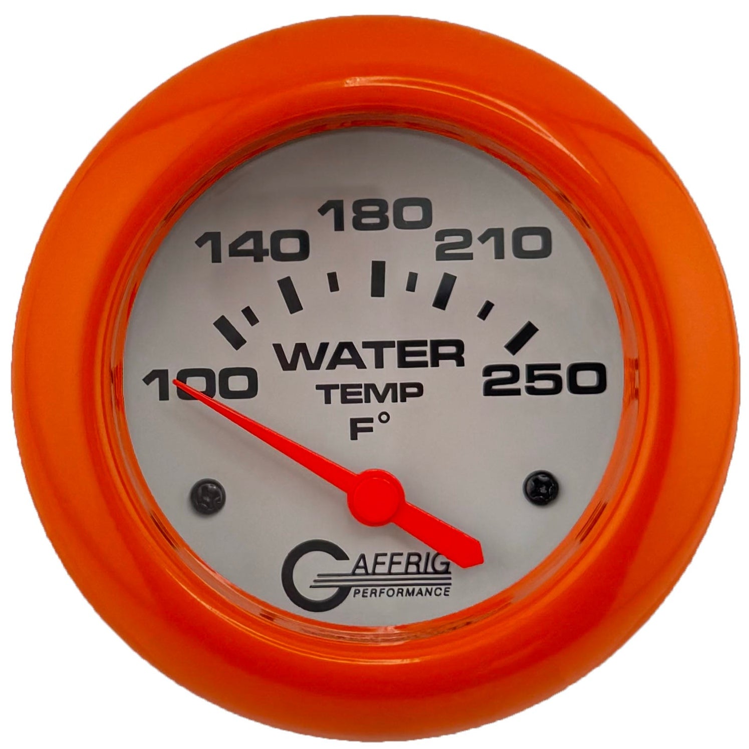 GAFFRIG PART #13006 2 5/8 INCH ELECTRIC WATER TEMPERATURE MARINE BOAT GAUGE 100-250 F - W/SENDER & BUSHING KIT WHITE